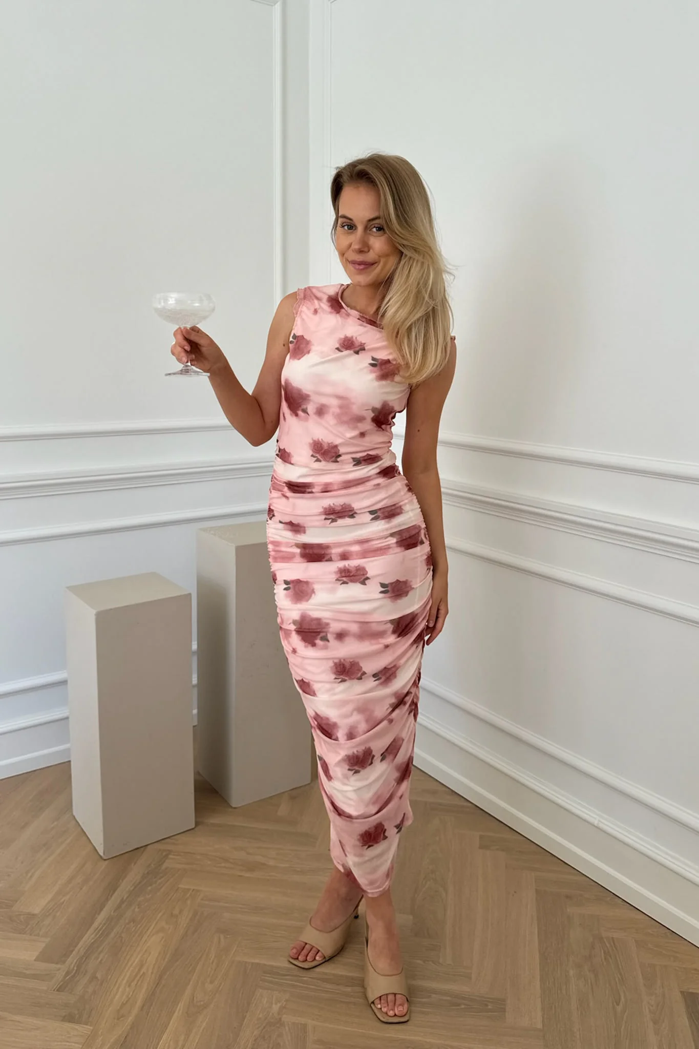 MiraIC Mesh Dress - Rose Print - Image 4