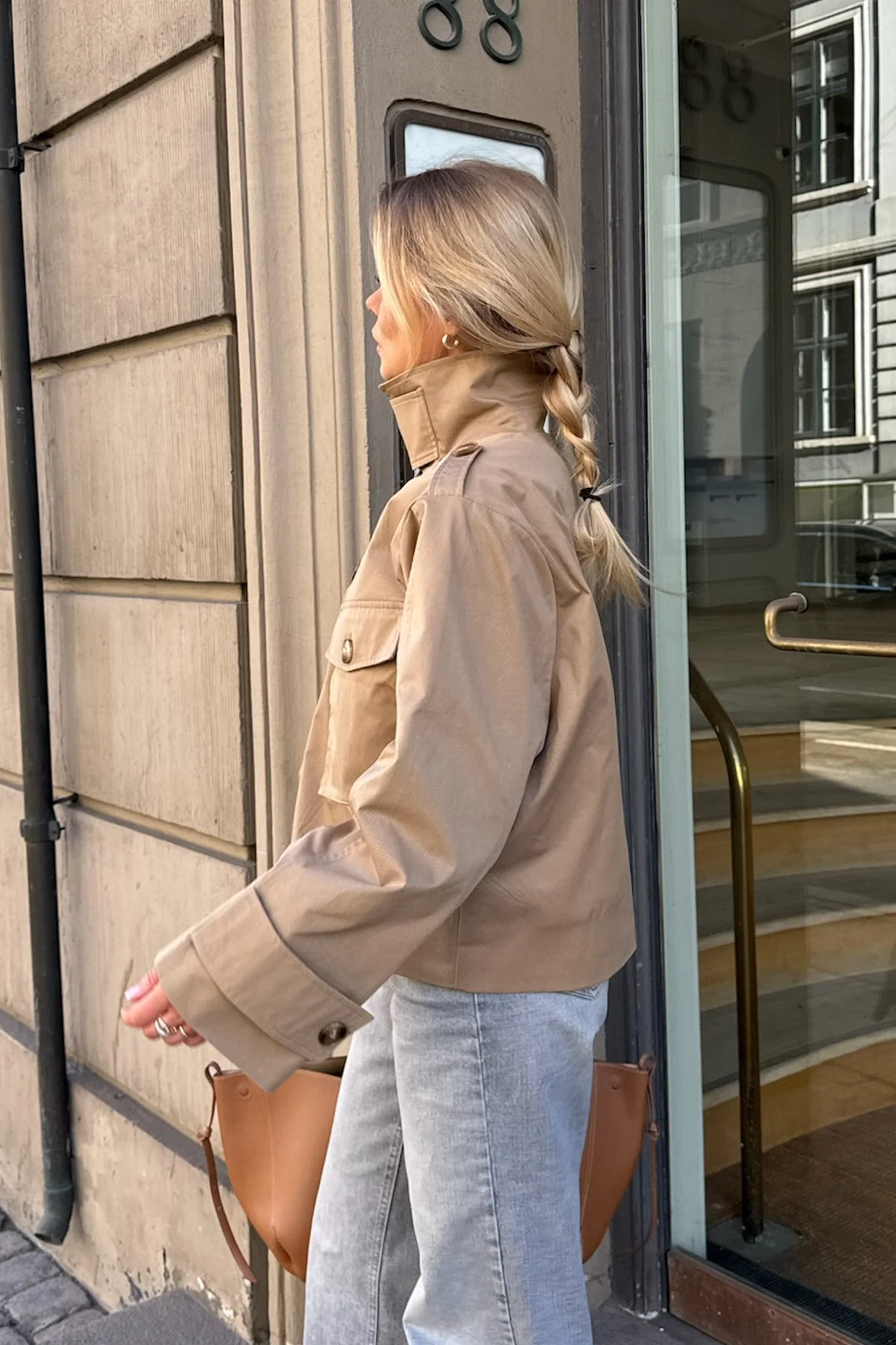 FrejaIC Short Trenchcoat - Brown - Image 3