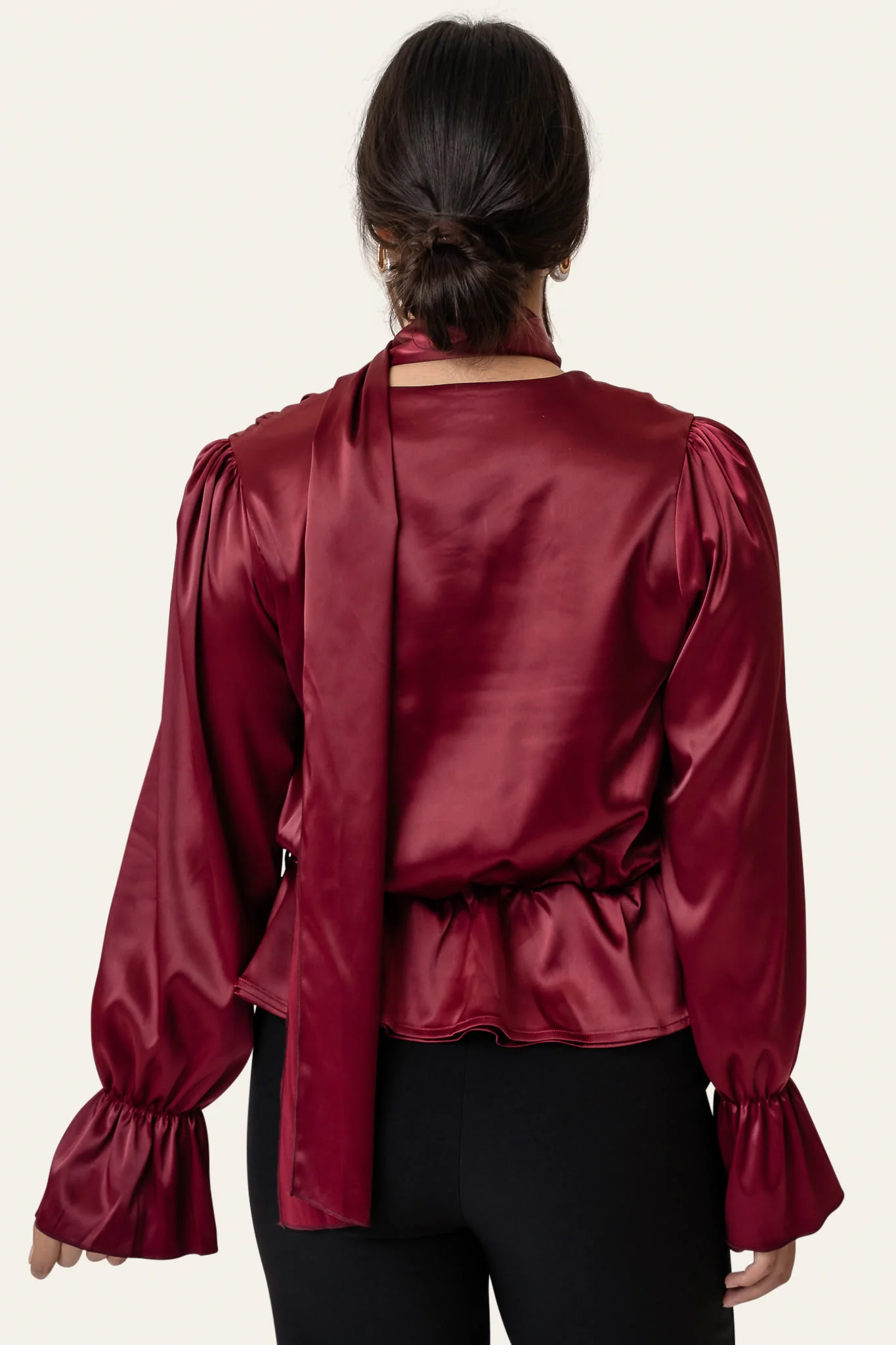 FreyaIC Shirt - Bordeaux Satin - Image 5