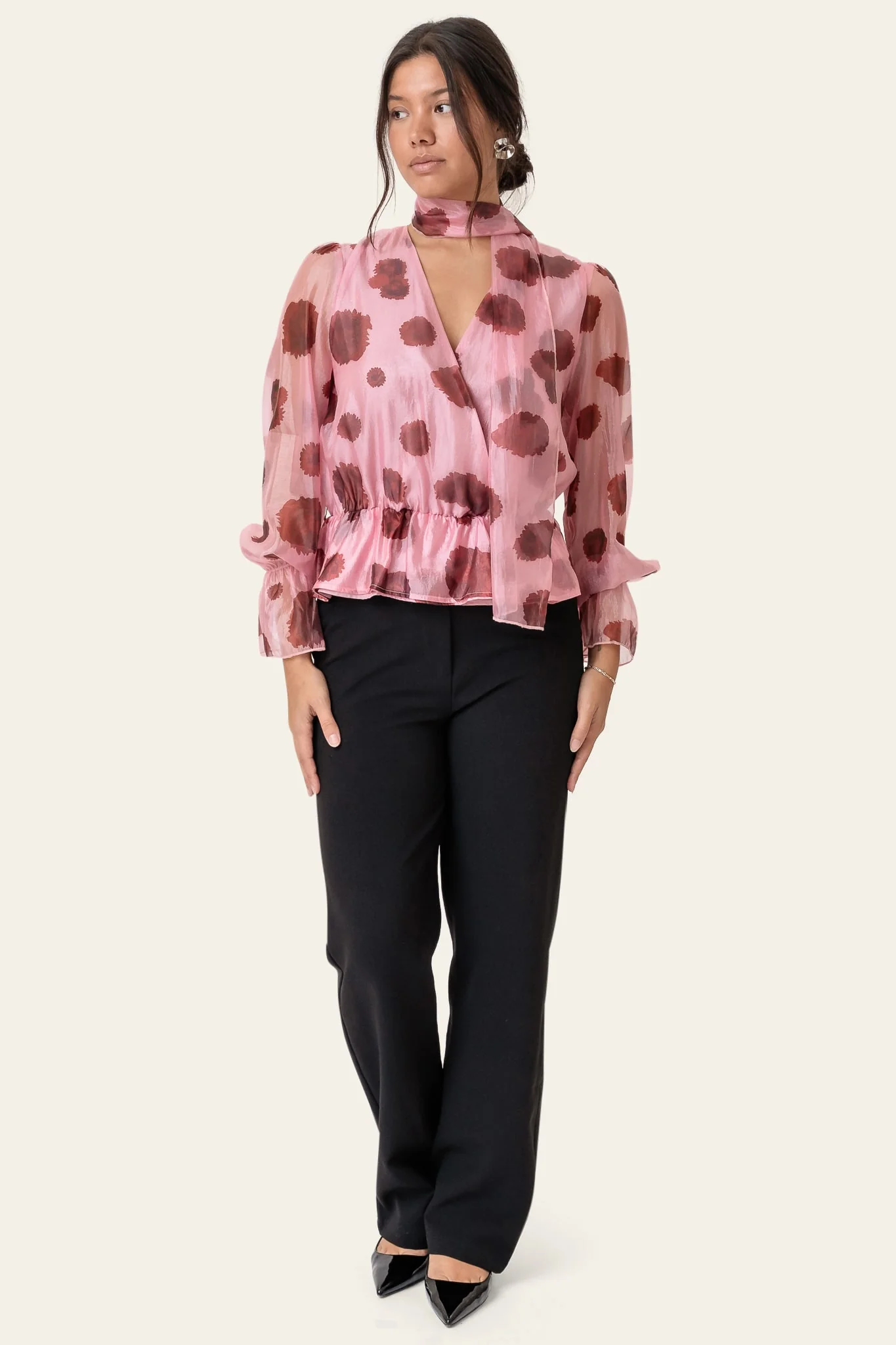 FreyaIC Shirt - Pink Red Flower Print - Image 3