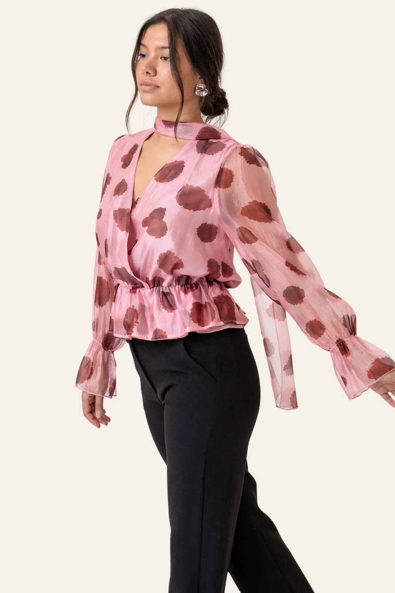 FreyaIC Shirt - Pink Red Flower Print - Image 6