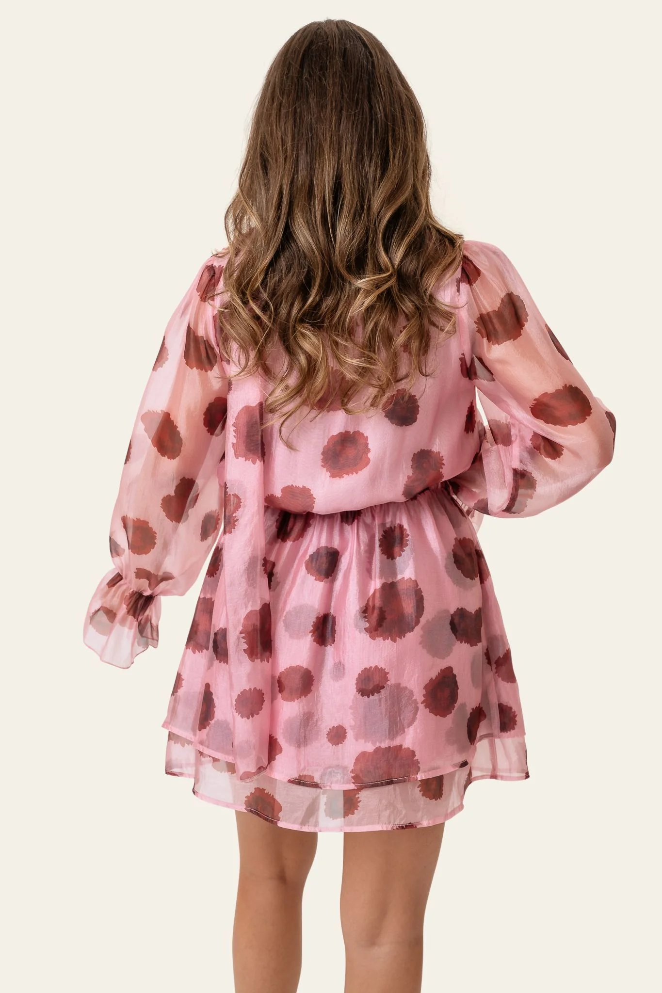 FreyaIC Dress - Pink Red Flower Print - Image 6