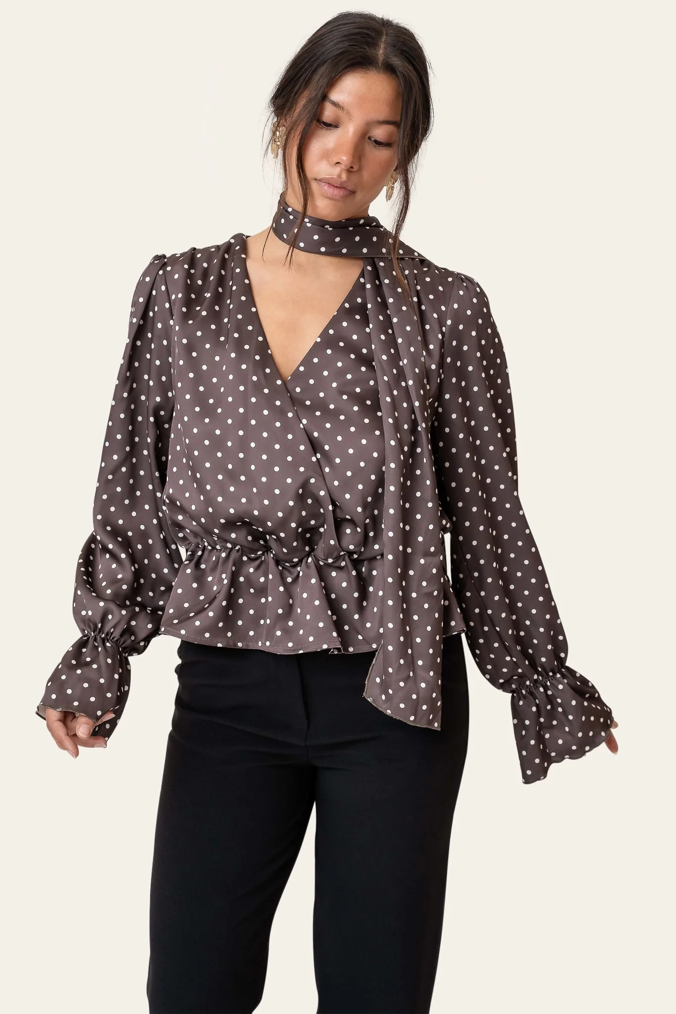 FreyaIC Shirt - Brown W Dots - Image 3