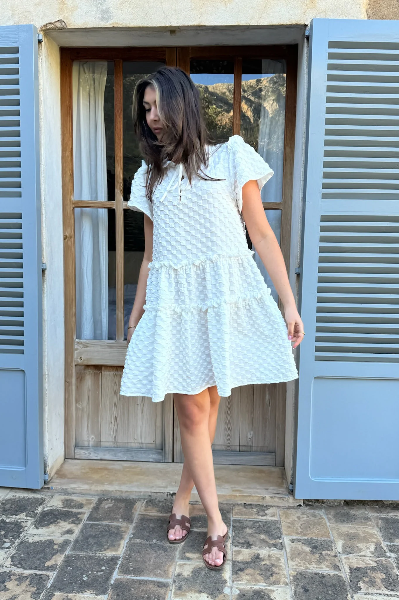 FridaIC Dress - White Bubble - Image 9