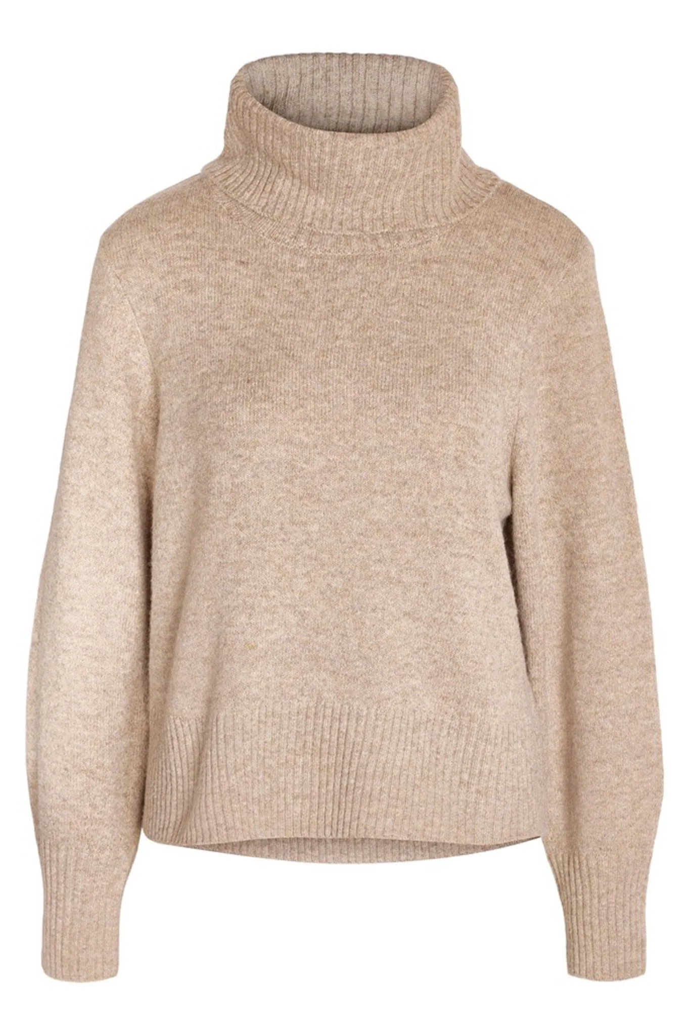 NMFriva LS Roll Neck Knit - Nomad - Image 8