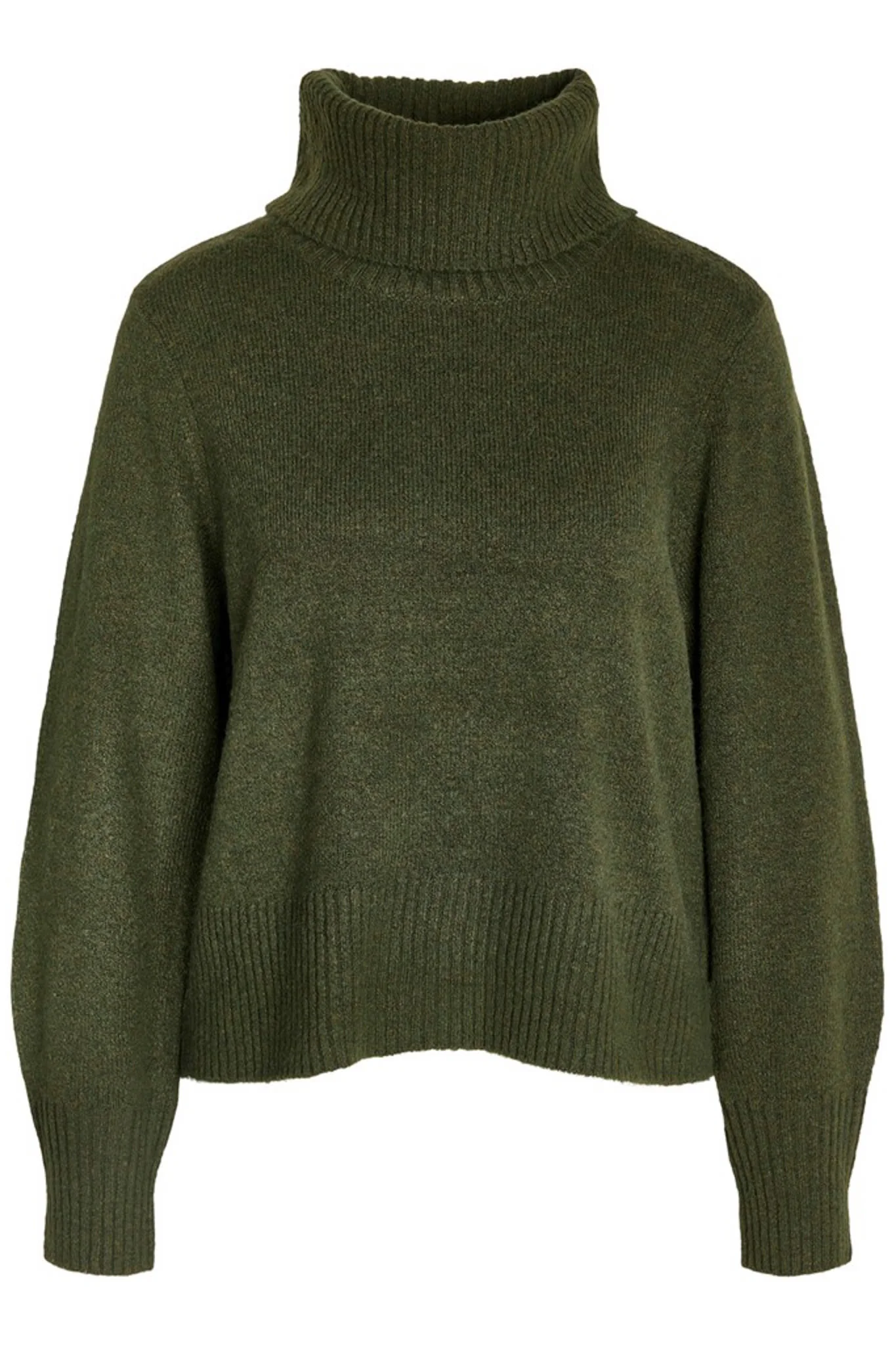 NMFriva LS Roll Neck Knit - Kombu Green - Image 5