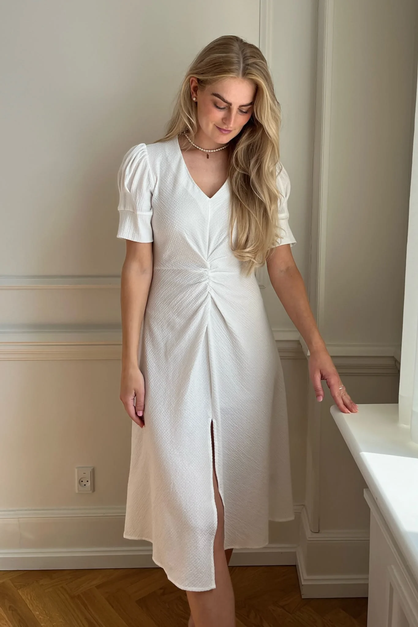 Noella Ginger Midi Dress - White - Image 3