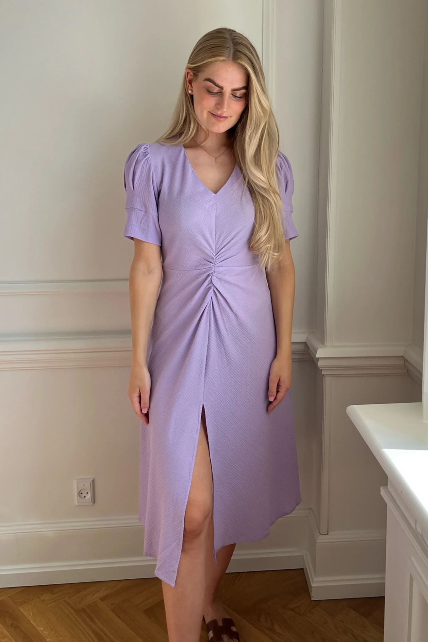 Noella Ginger Midi Dress - Lilac - Image 3