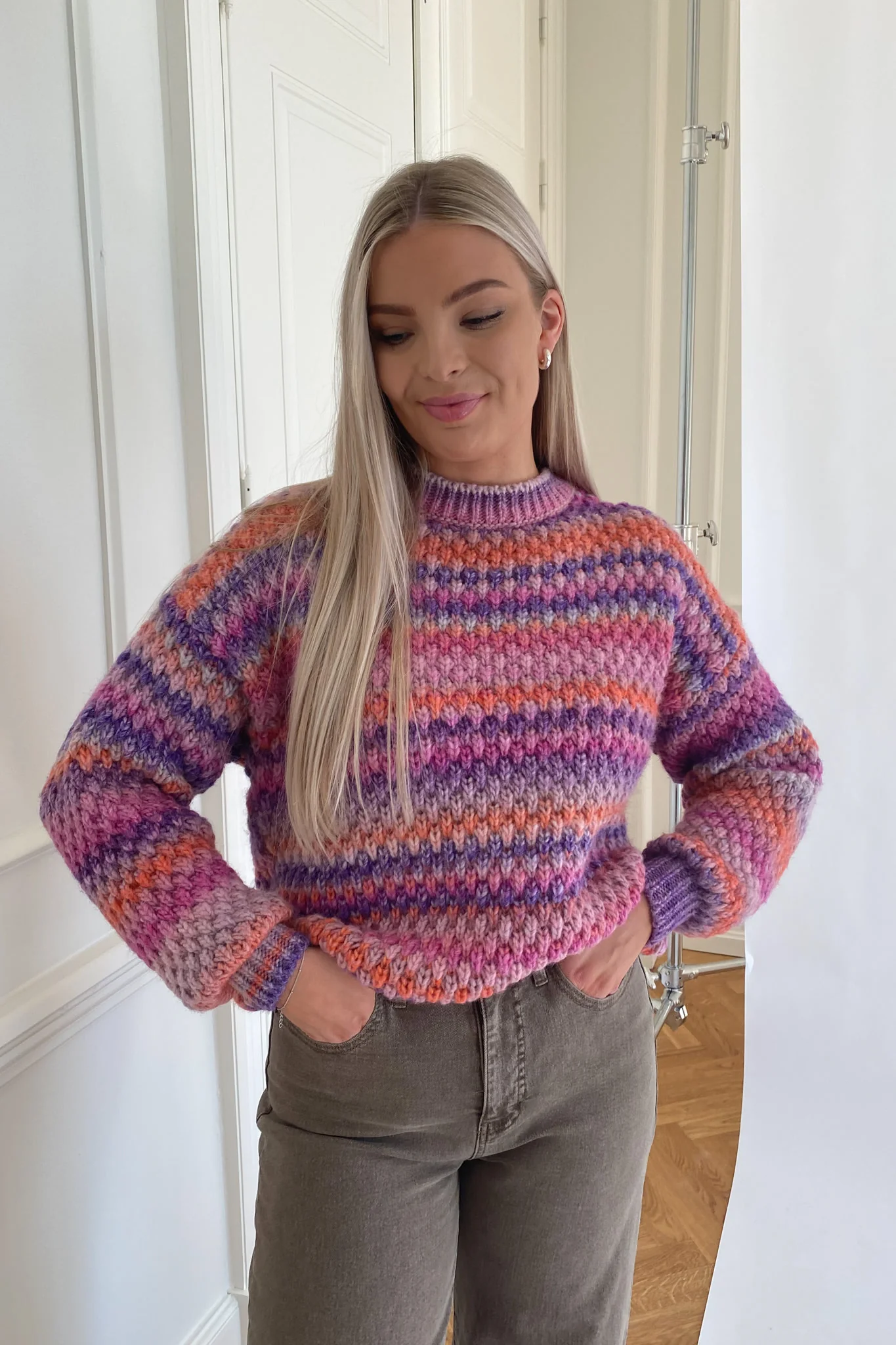 Noella Gio Knit Blouse - Bright Mix - Image 4