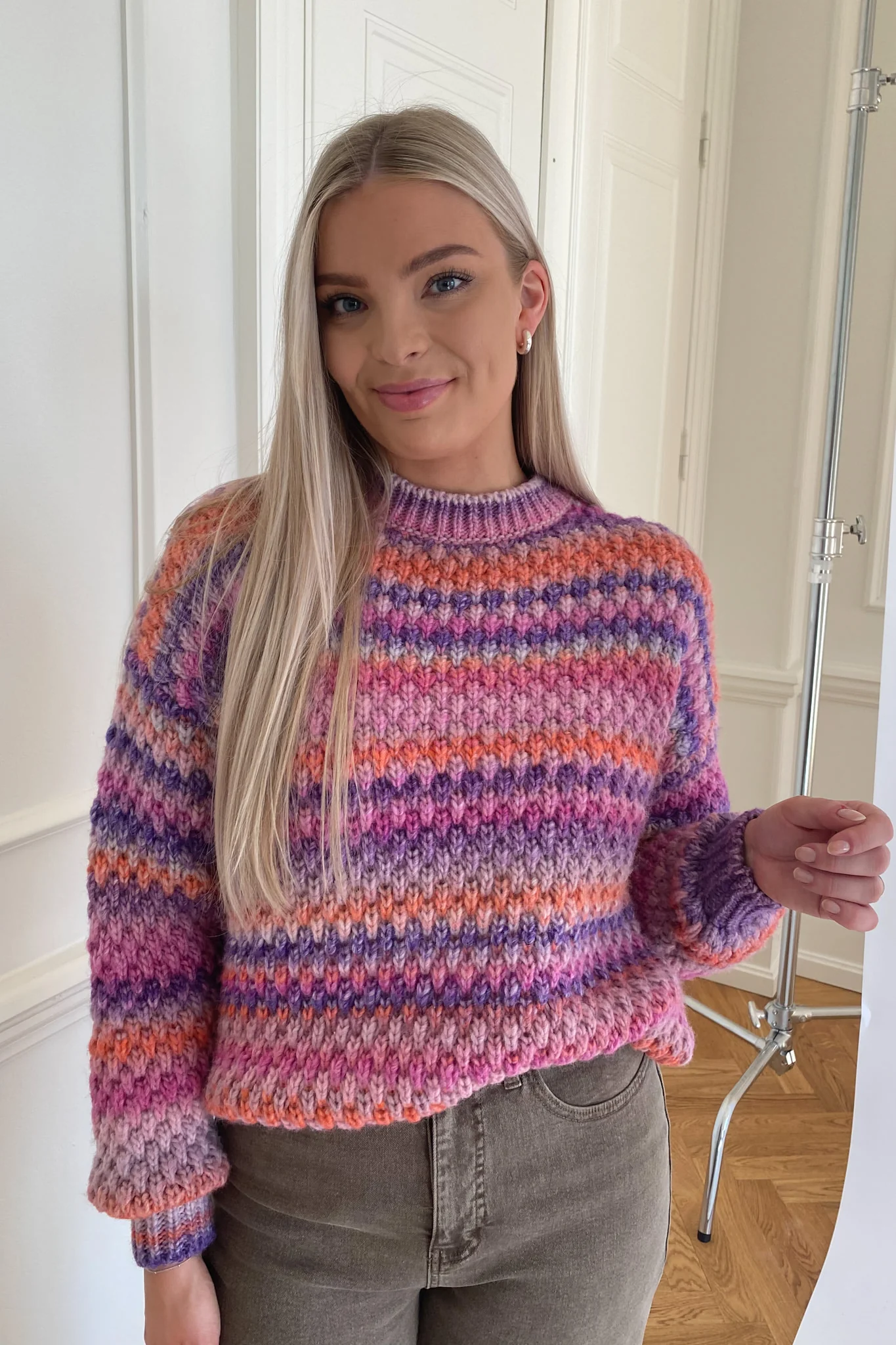 Noella Gio Knit Blouse - Bright Mix - Image 5