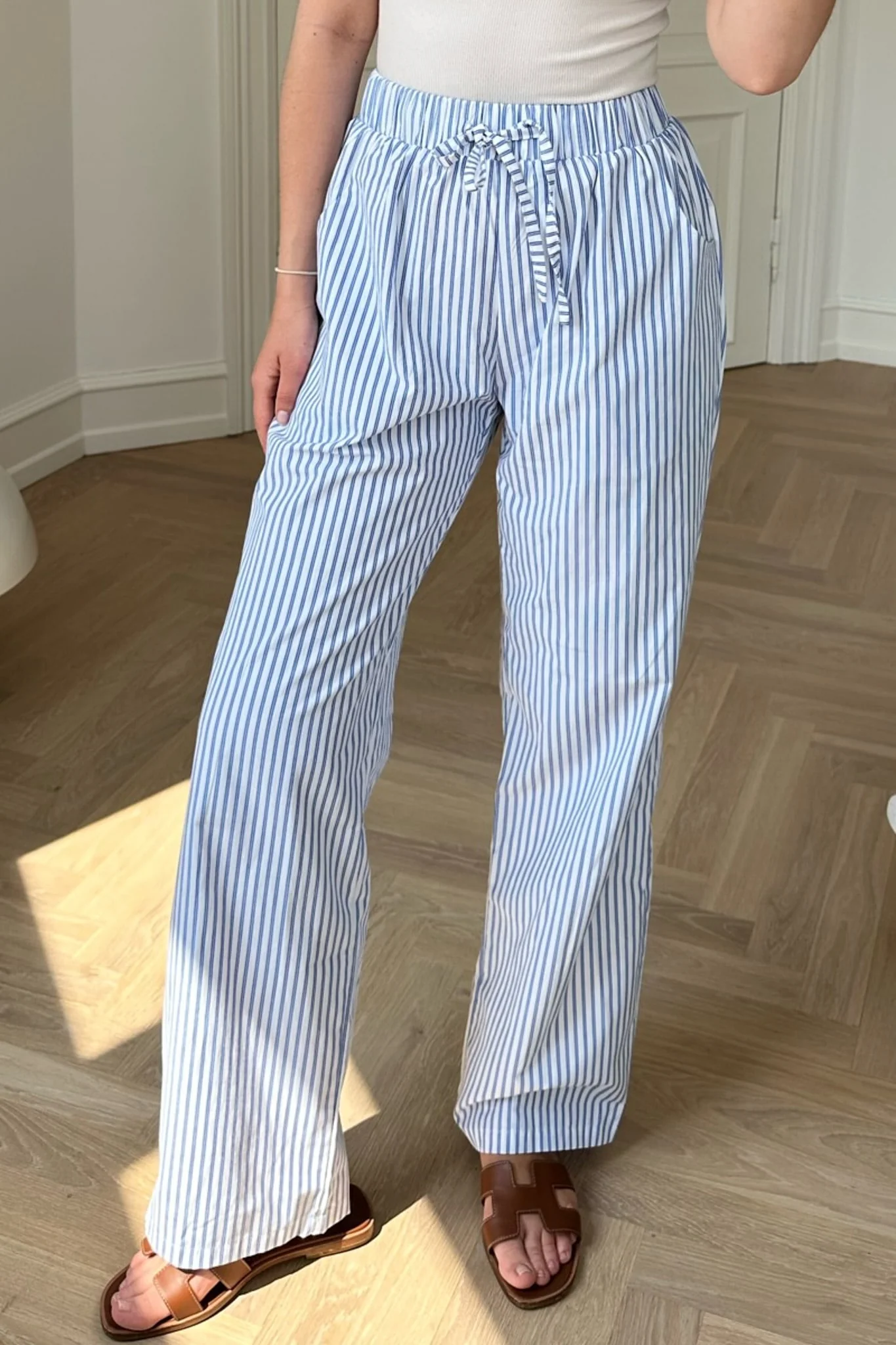 HannahIC Pants - White Blue Stripes - Image 2