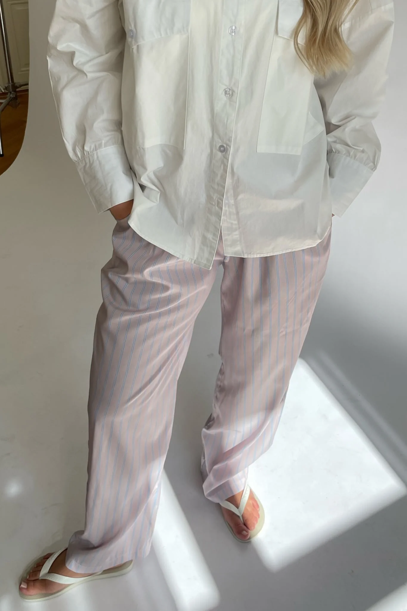 HannahIC Pants - Red Blue Pinstripe - Image 8