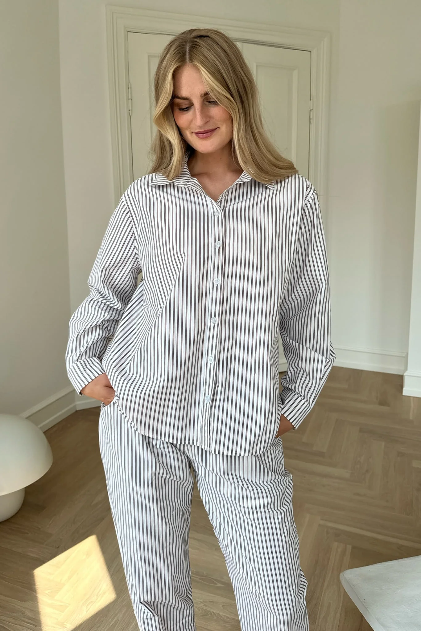 HannahIC Shirt - Brown White Stripes - Image 5