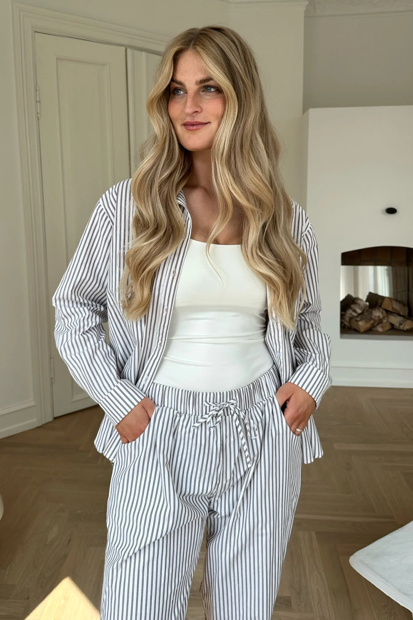 HannahIC Shirt - Brown White Stripes - Image 7