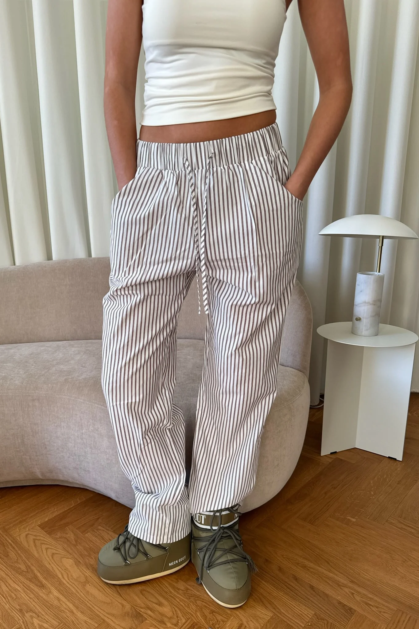 HannahIC Pants - Brown White Stripes - Image 14