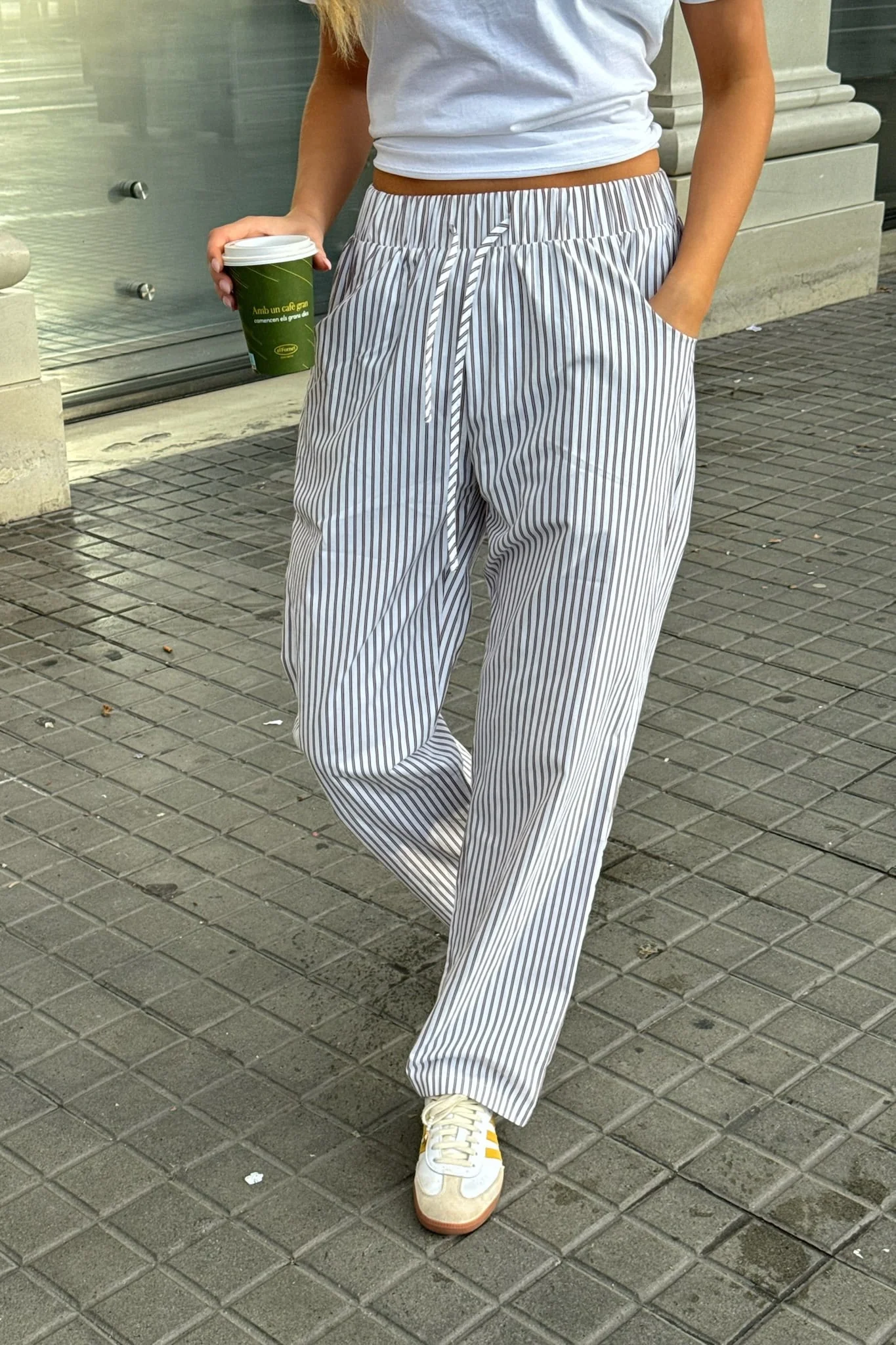 HannahIC Pants - Brown White Stripes - Image 6