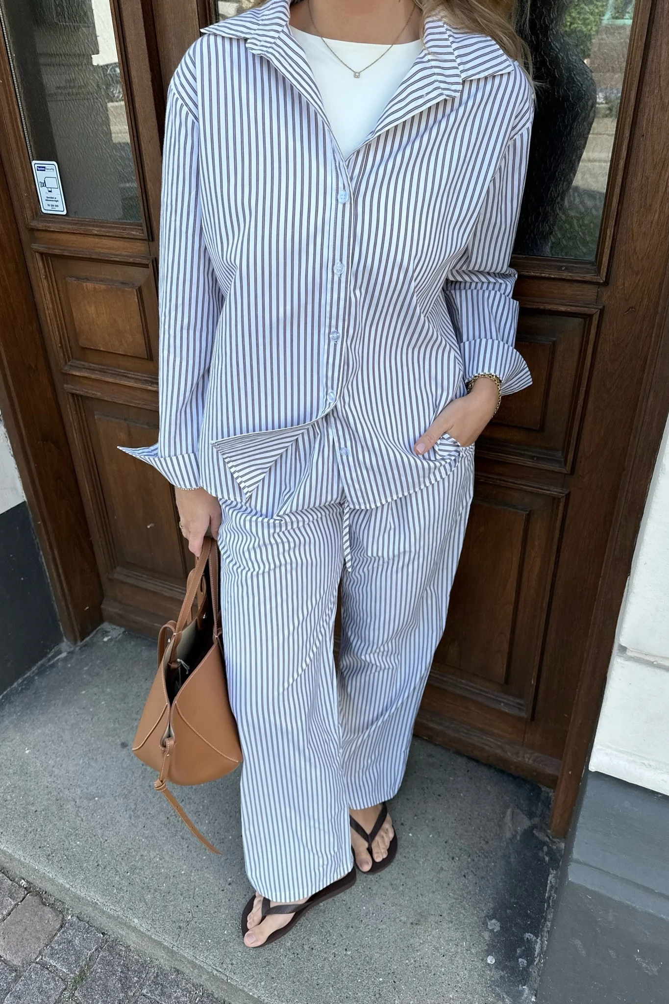 HannahIC Pants - Brown White Stripes - Image 9
