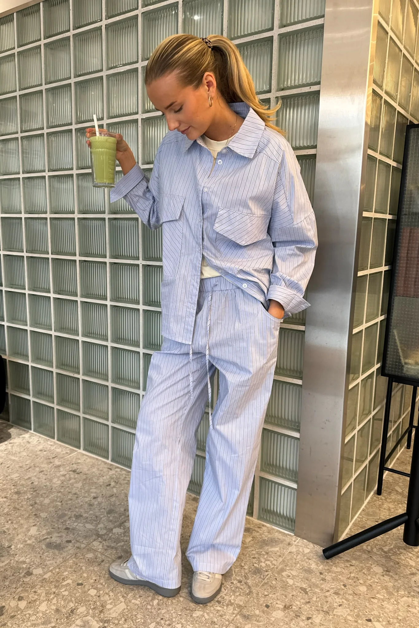 HannahIC Pants - Light Blue White Stripe - Image 5