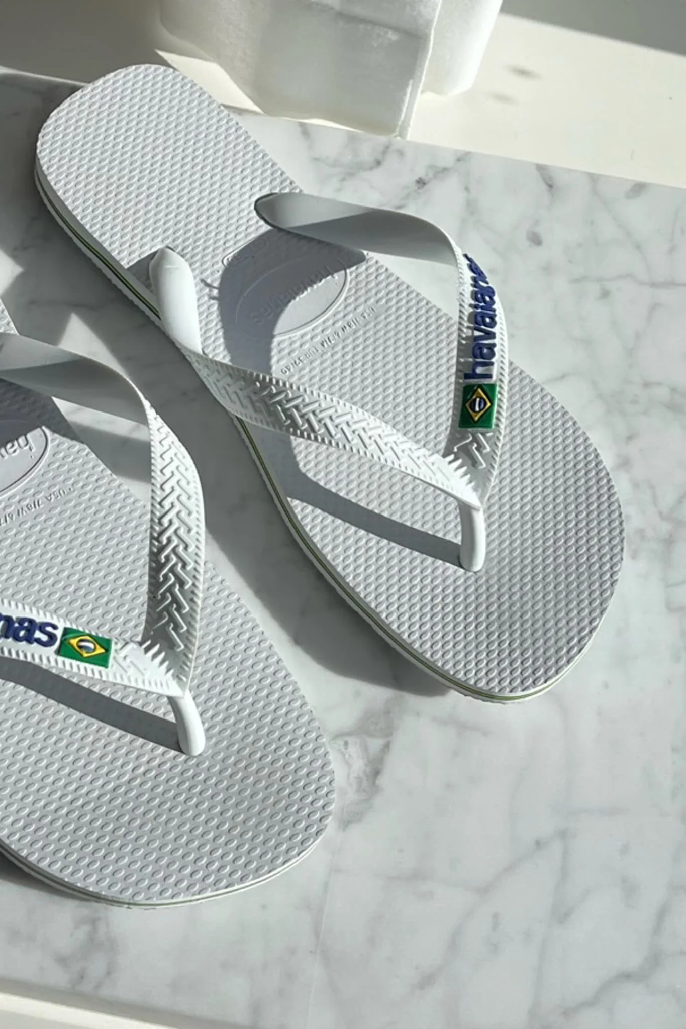 Havaianas Brasil Logo Flip Flop - White - Image 4