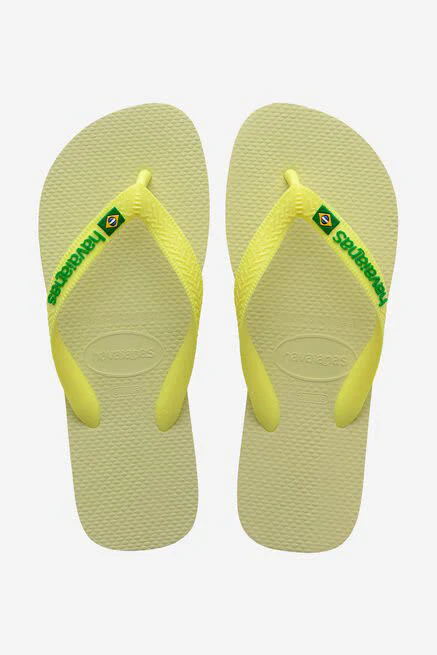 Havaianas Brasil Logo Flip Flop - Lime - Image 3