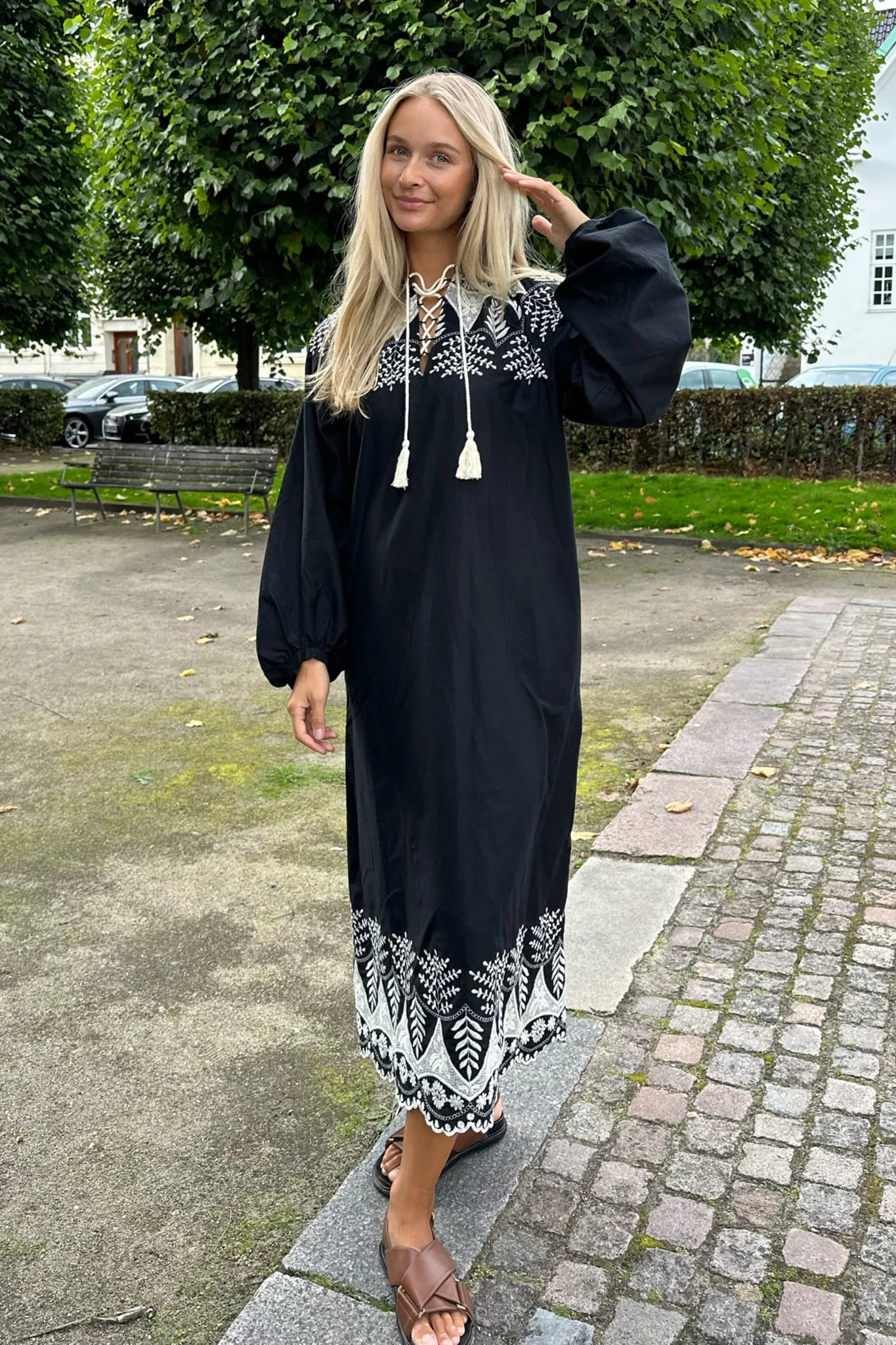 HollieIC Dress - Black Embroidery - Image 5