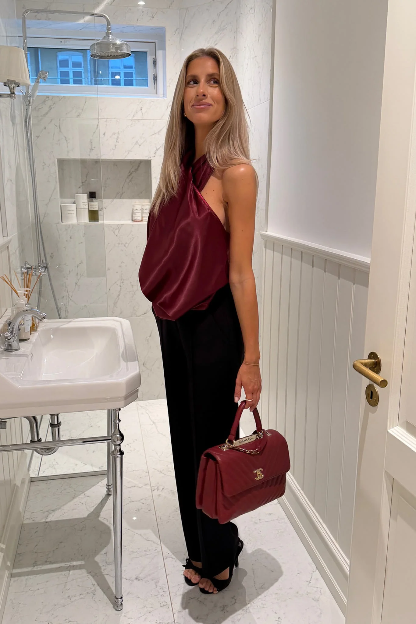 HollyIC Wrap Top - Bordeaux - Image 6