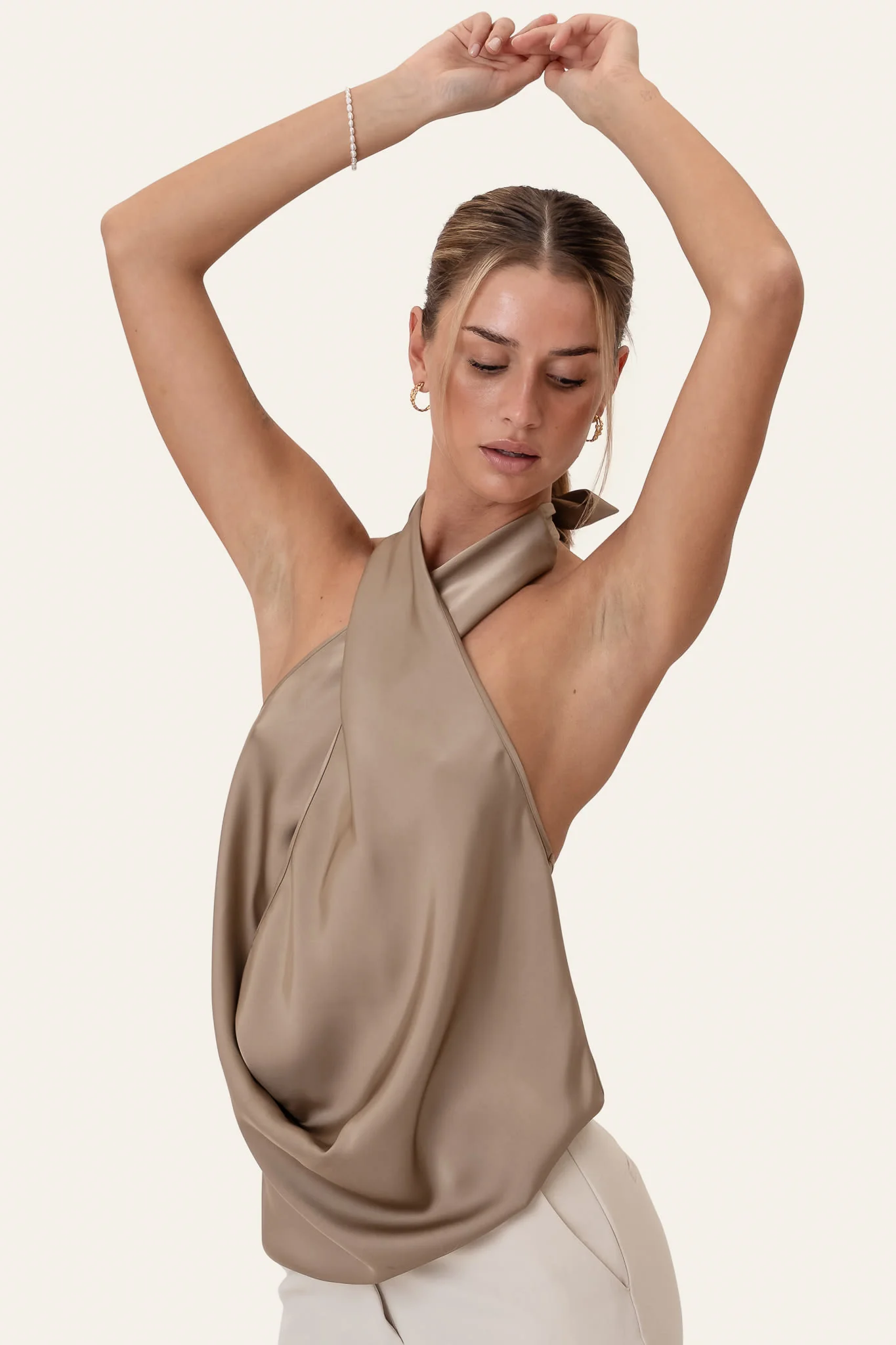 HollyIC Wrap Top - Champagne - Image 6