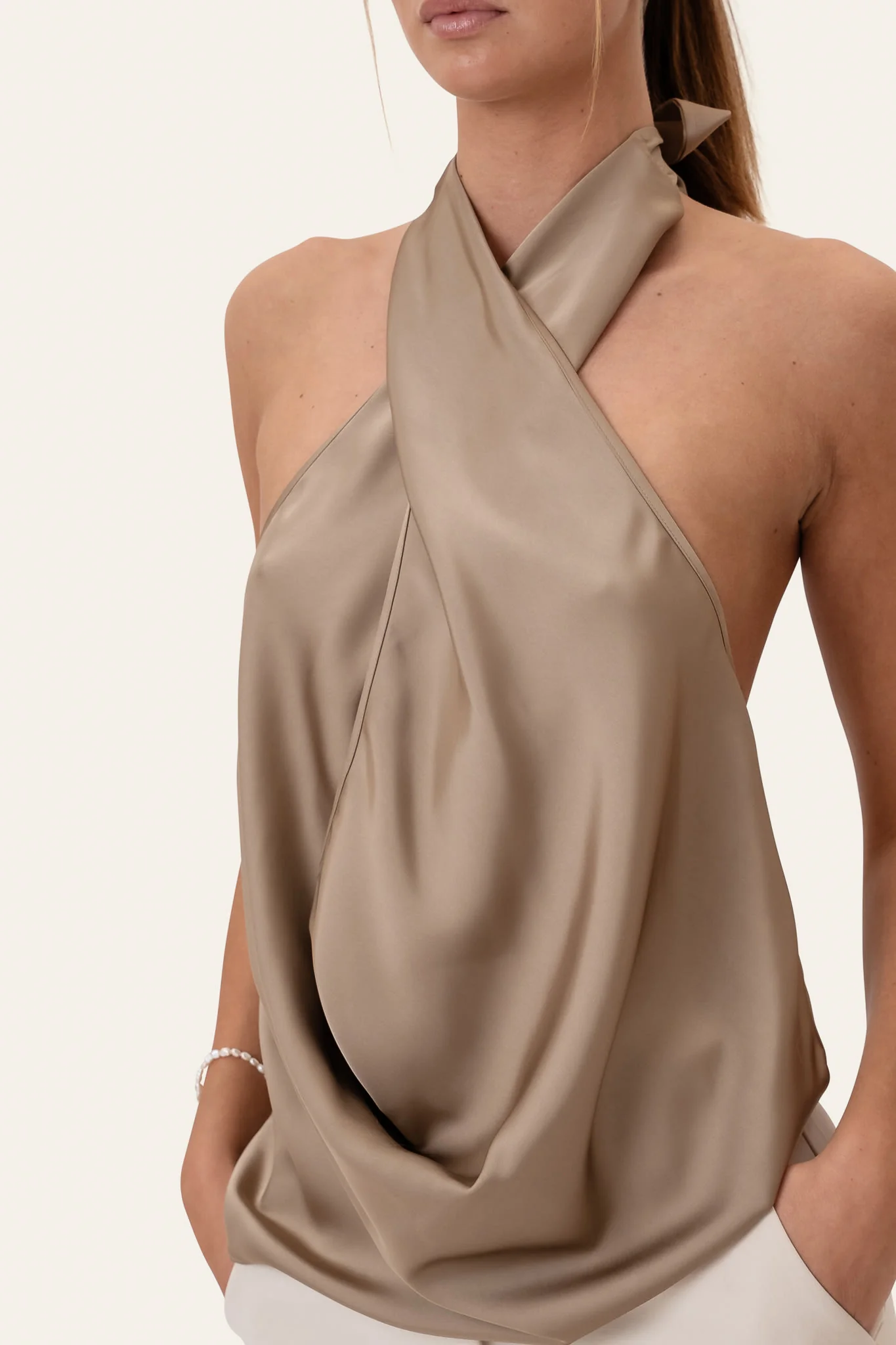 HollyIC Wrap Top - Champagne - Image 8
