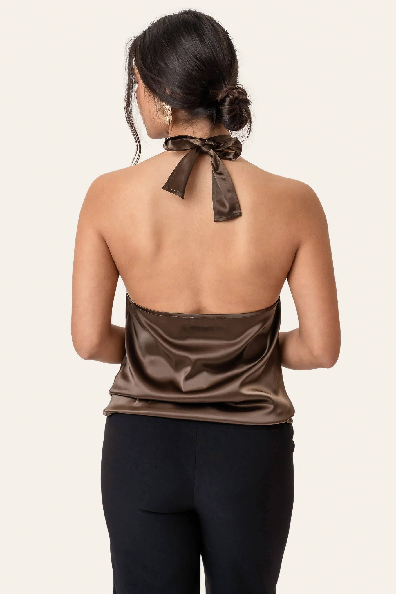 HollyIC Wrap Top - Dark Brown - Image 5