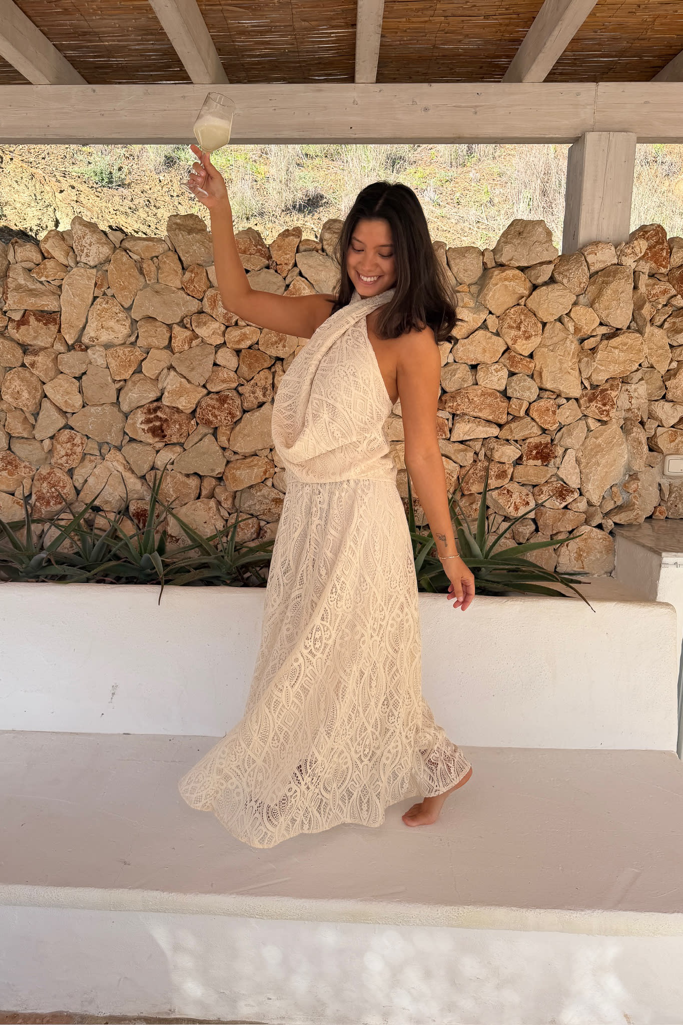 HollyIC Wrap Top - Off White Lace - Image 7