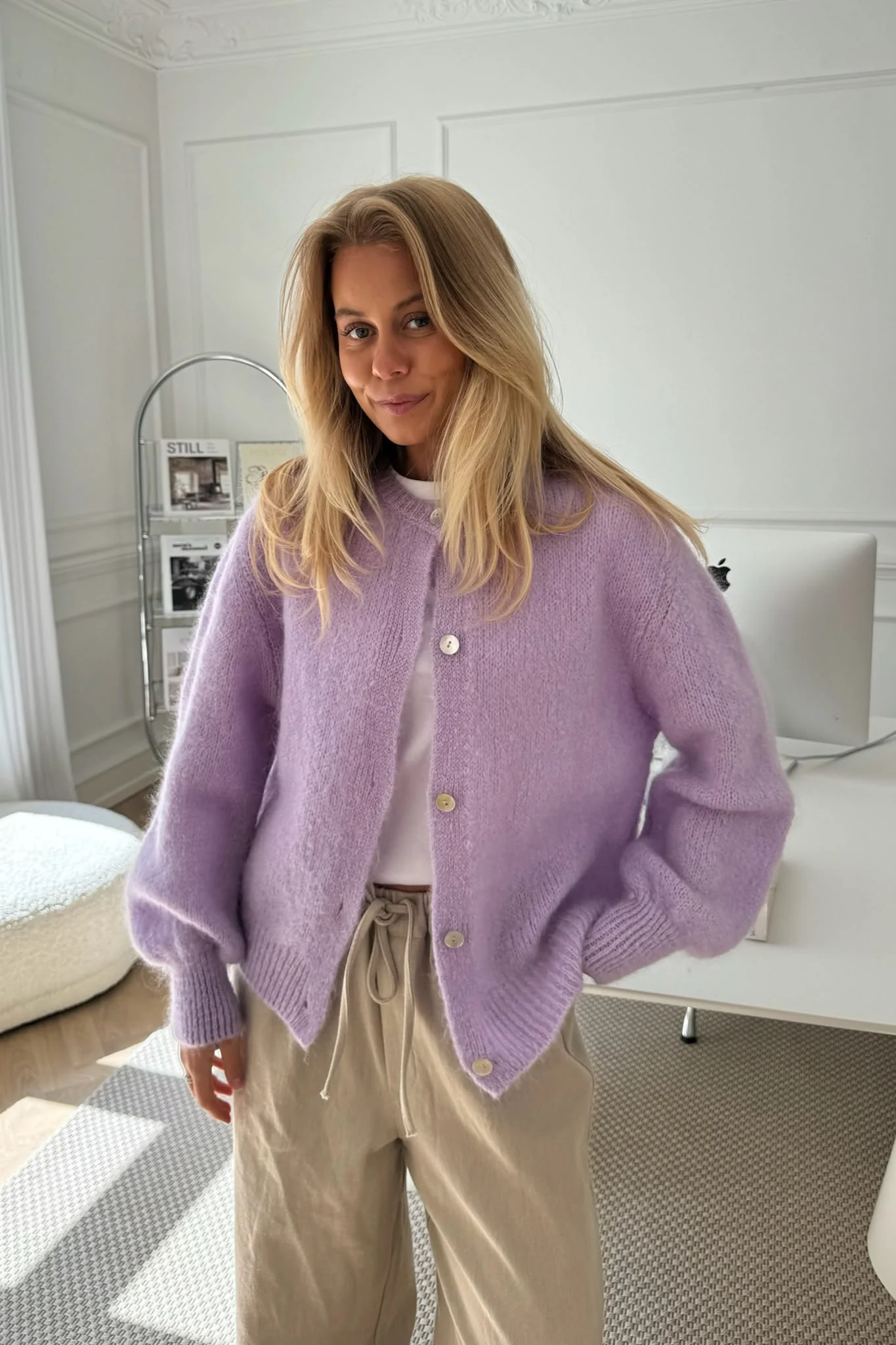 IdaIC Cardigan - Light Purple - Image 4