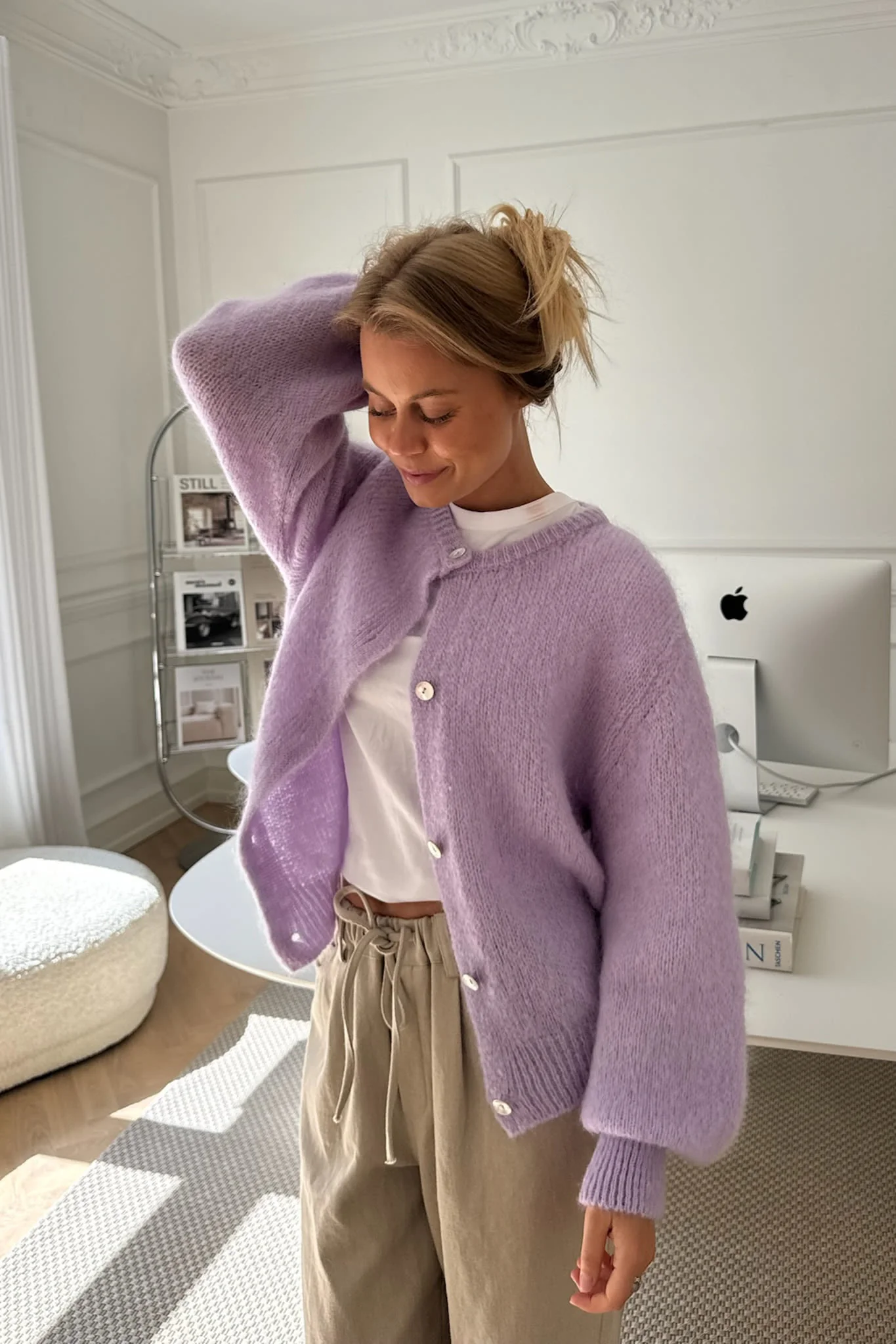 IdaIC Cardigan - Light Purple - Image 5