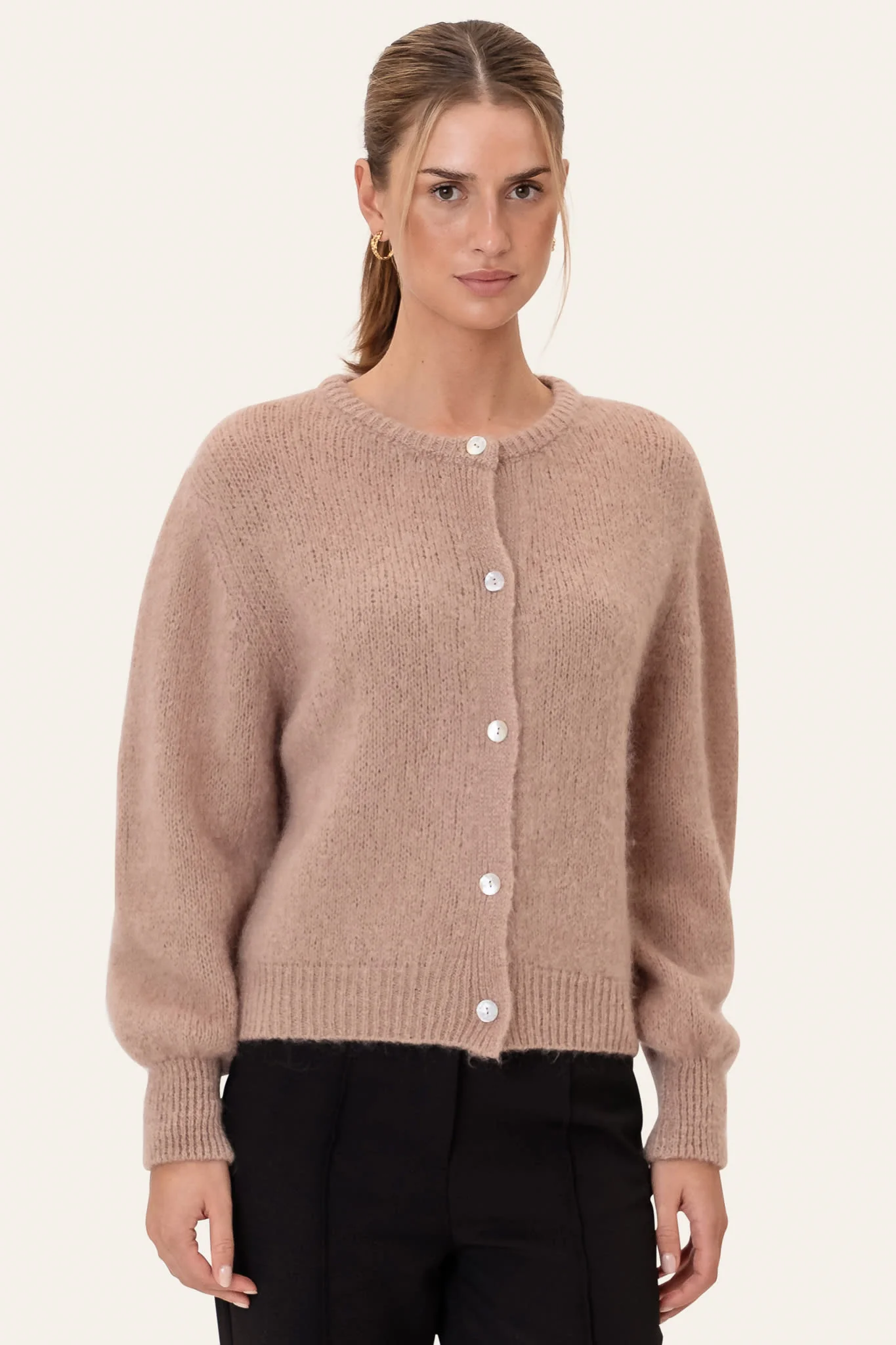 IdaIC Cardigan - Dark Beige - Image 4