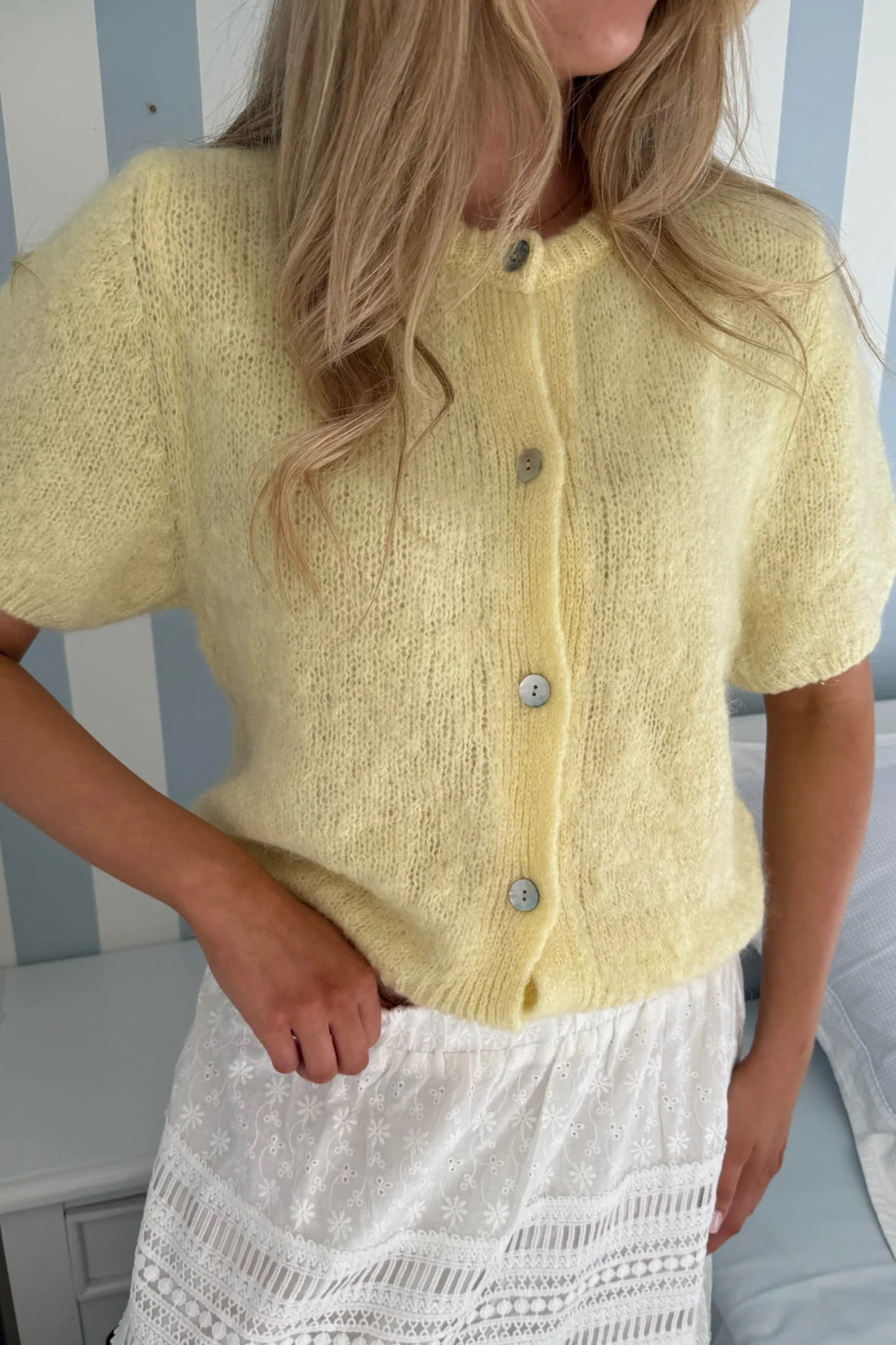 IdaIC SS Cardigan - Yellow - Image 4