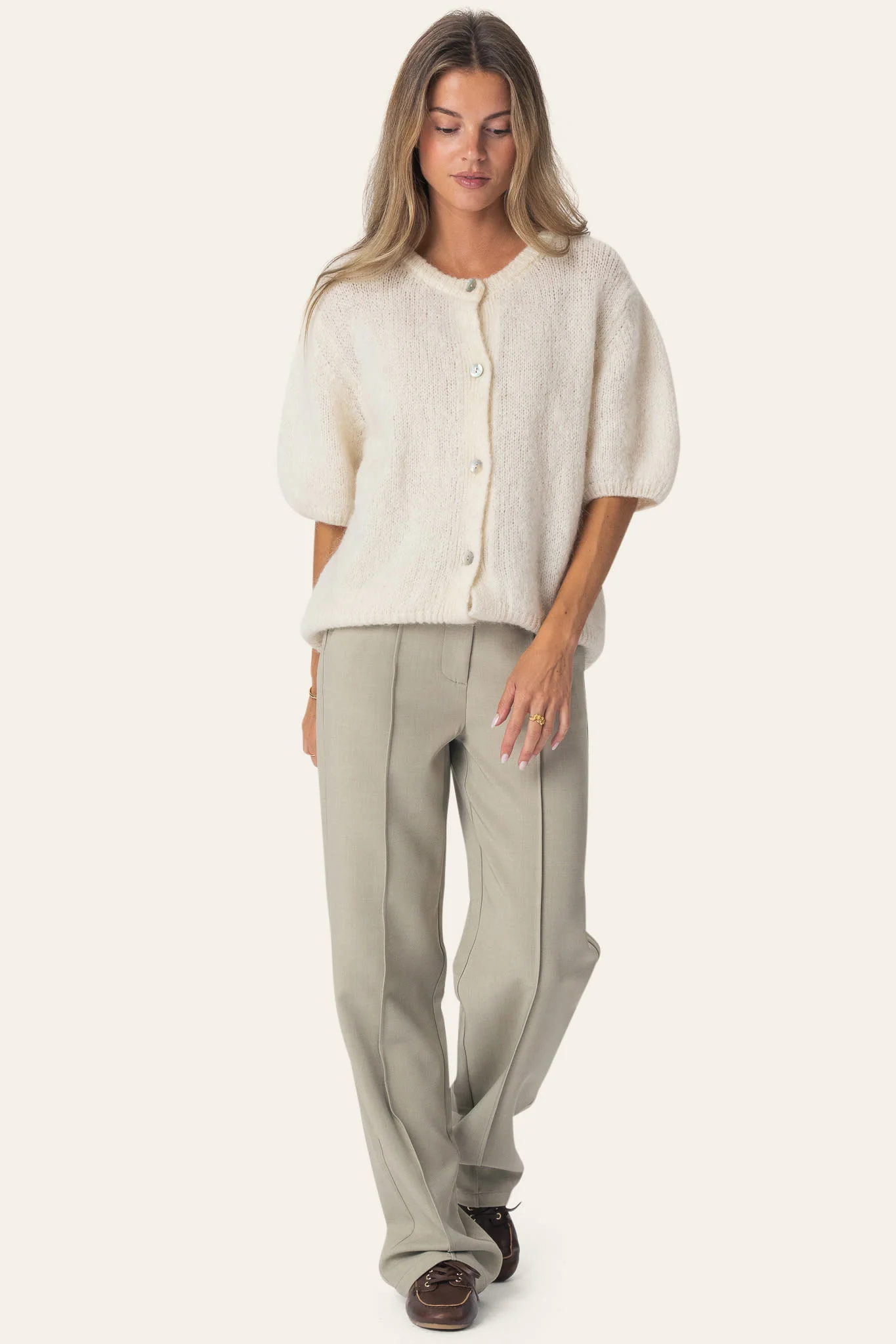 IdaIC SS Cardigan - White - Image 3