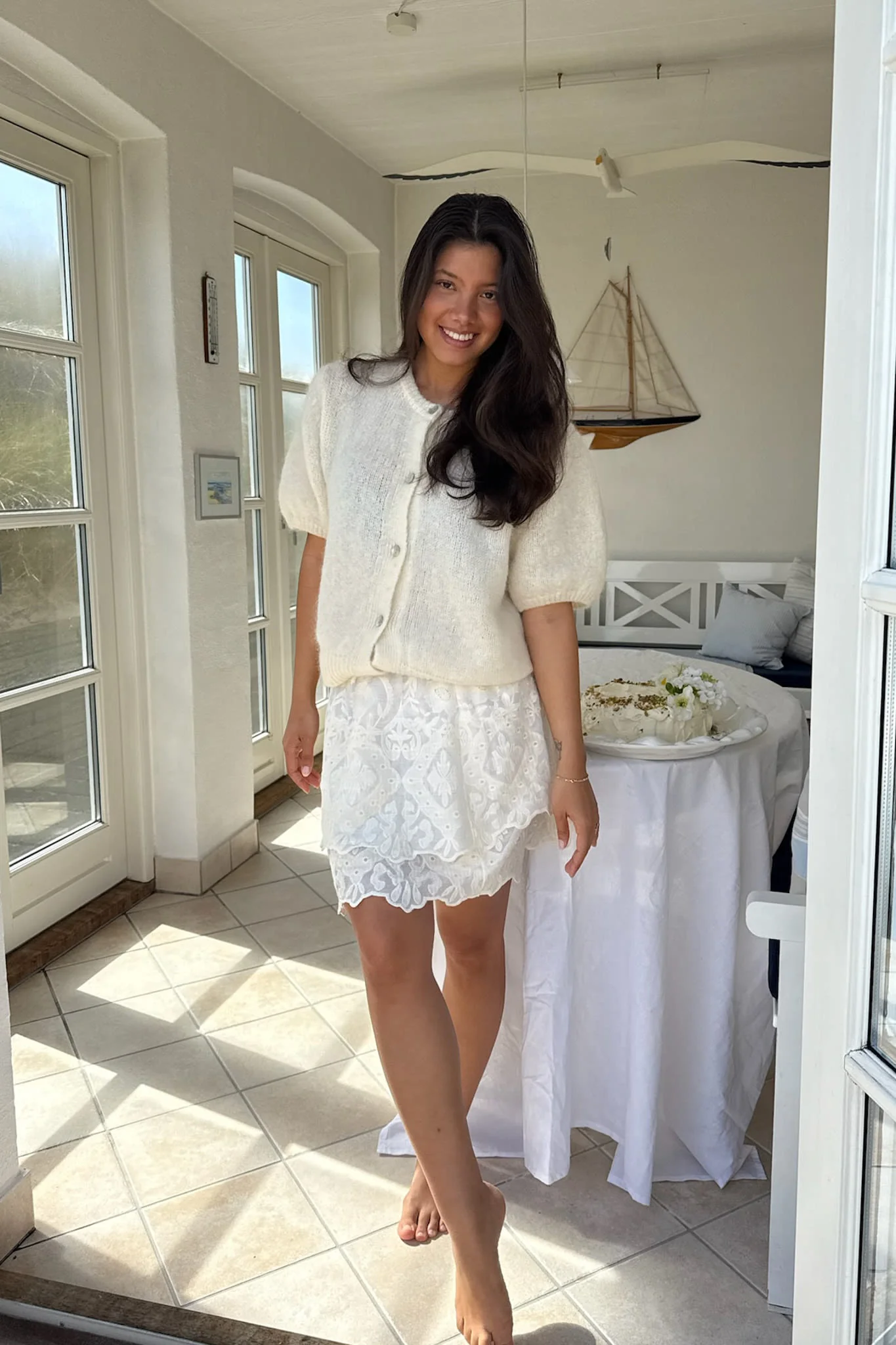 IdaIC SS Cardigan - White - Image 5