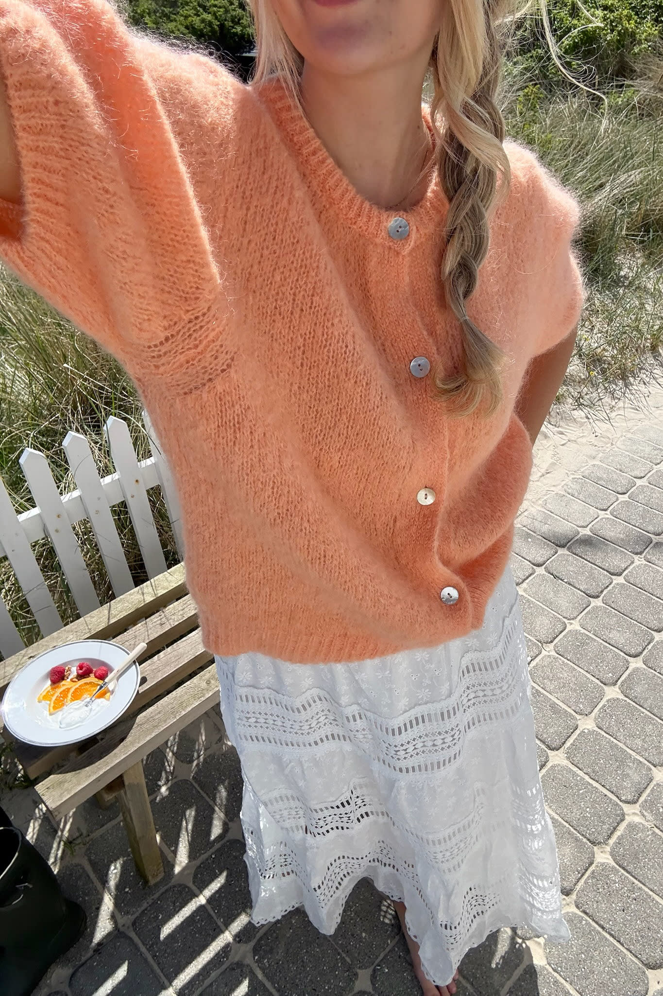 IdaIC SS Cardigan - Orange - Image 2
