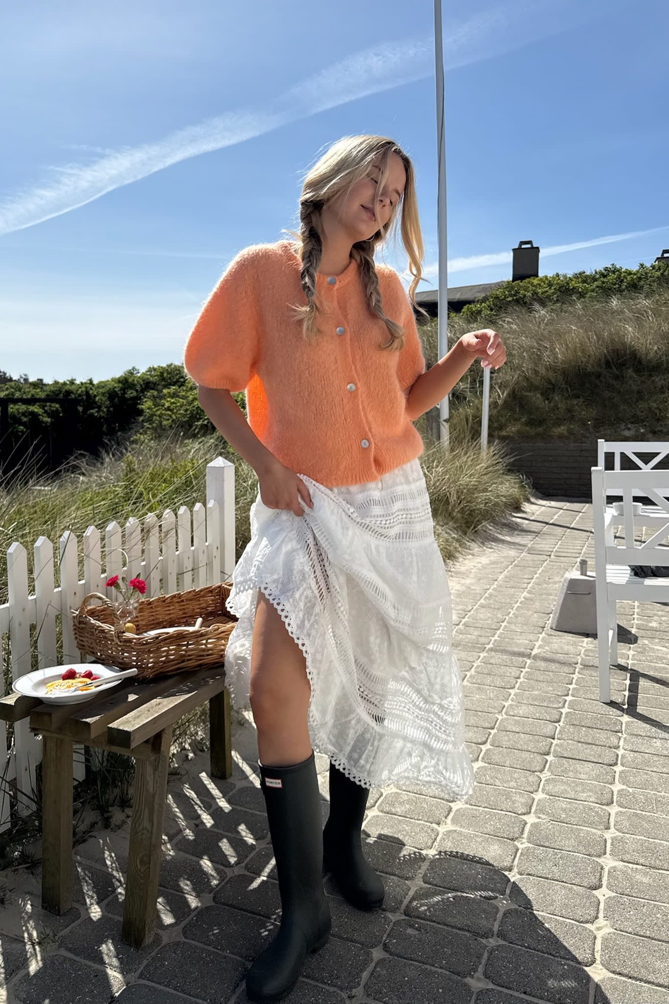 IdaIC SS Cardigan - Orange - Image 3