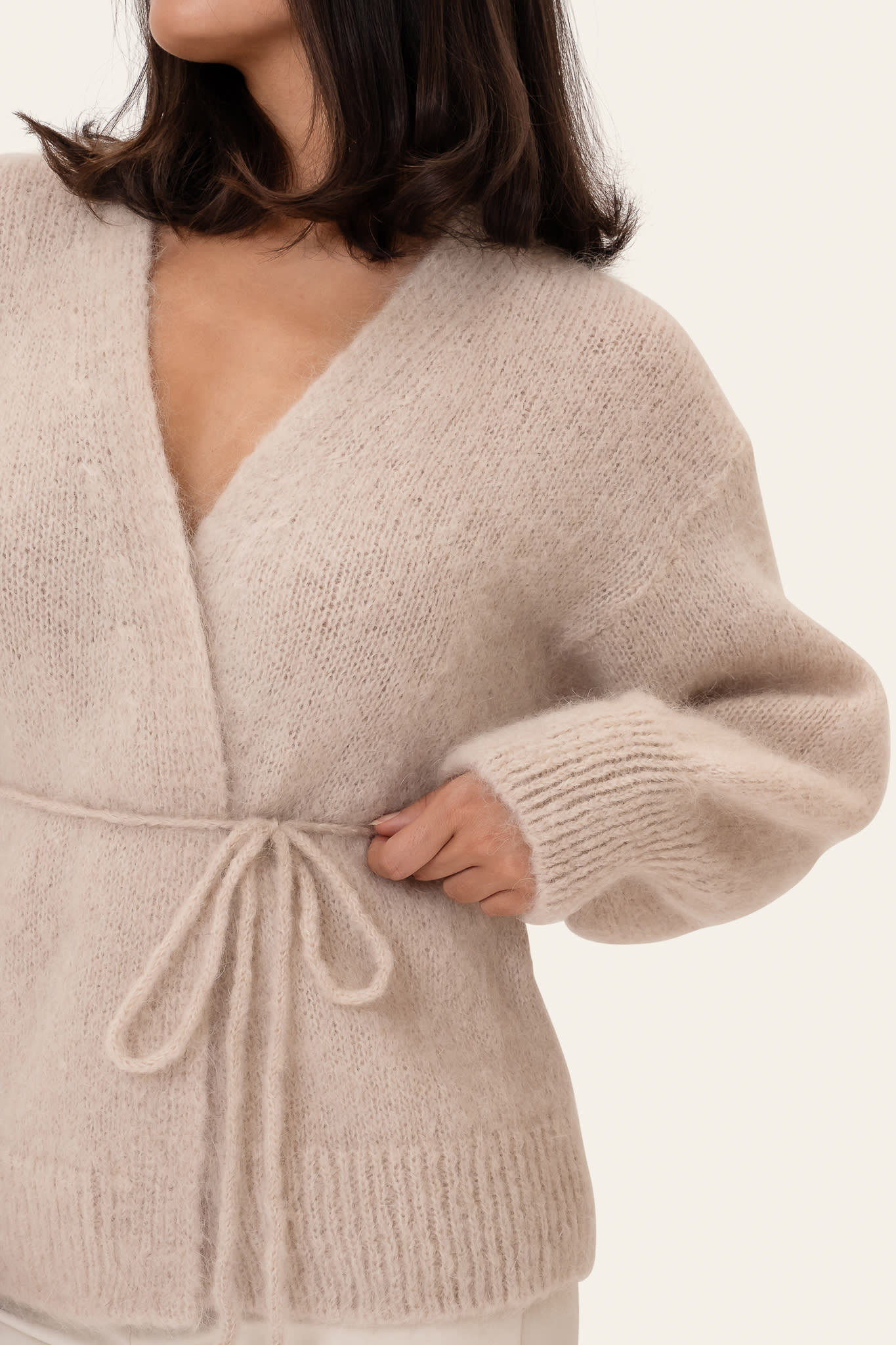 IdaIC Wrap Cardigan - Beige - Image 3