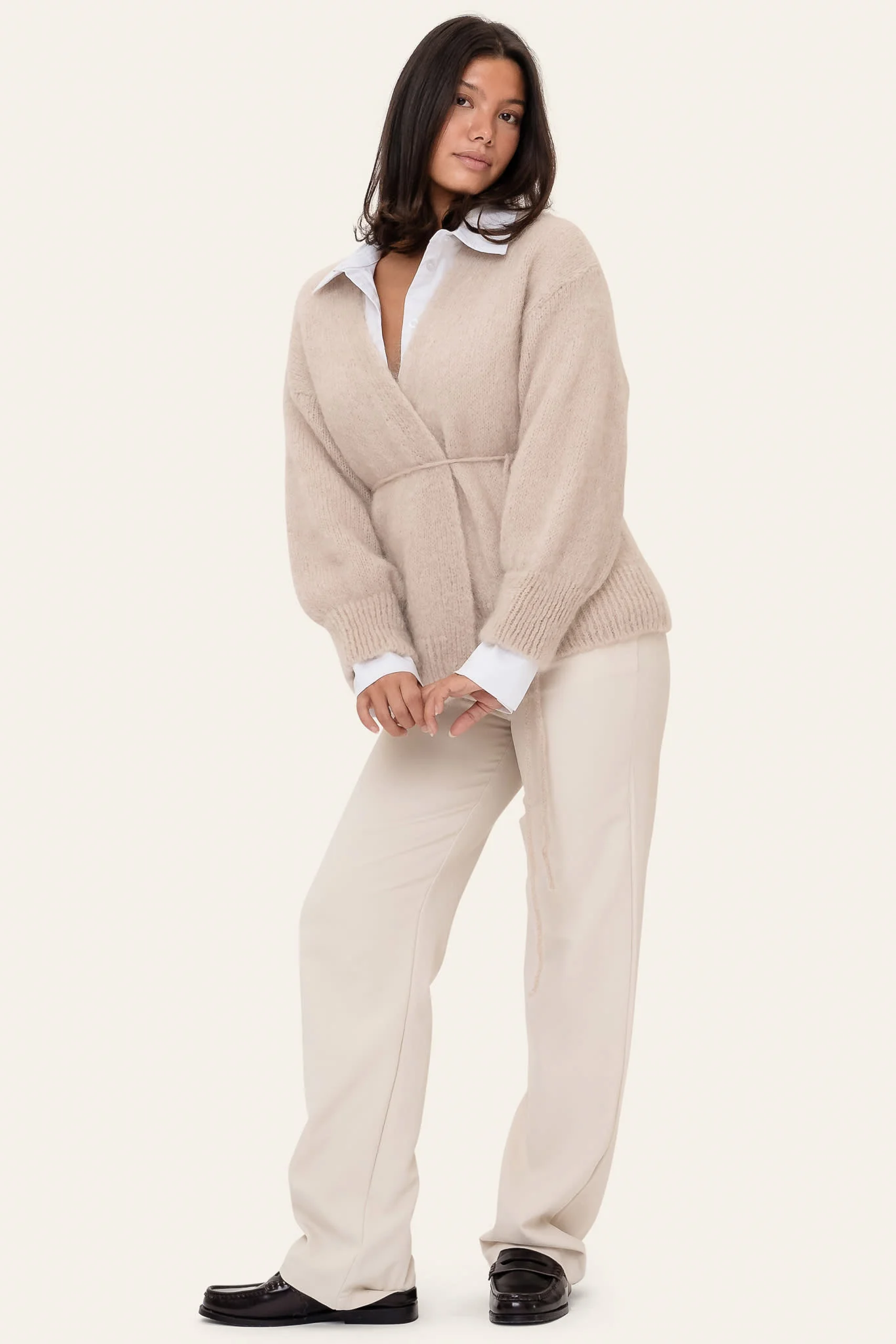 IdaIC Wrap Cardigan - Beige - Image 6