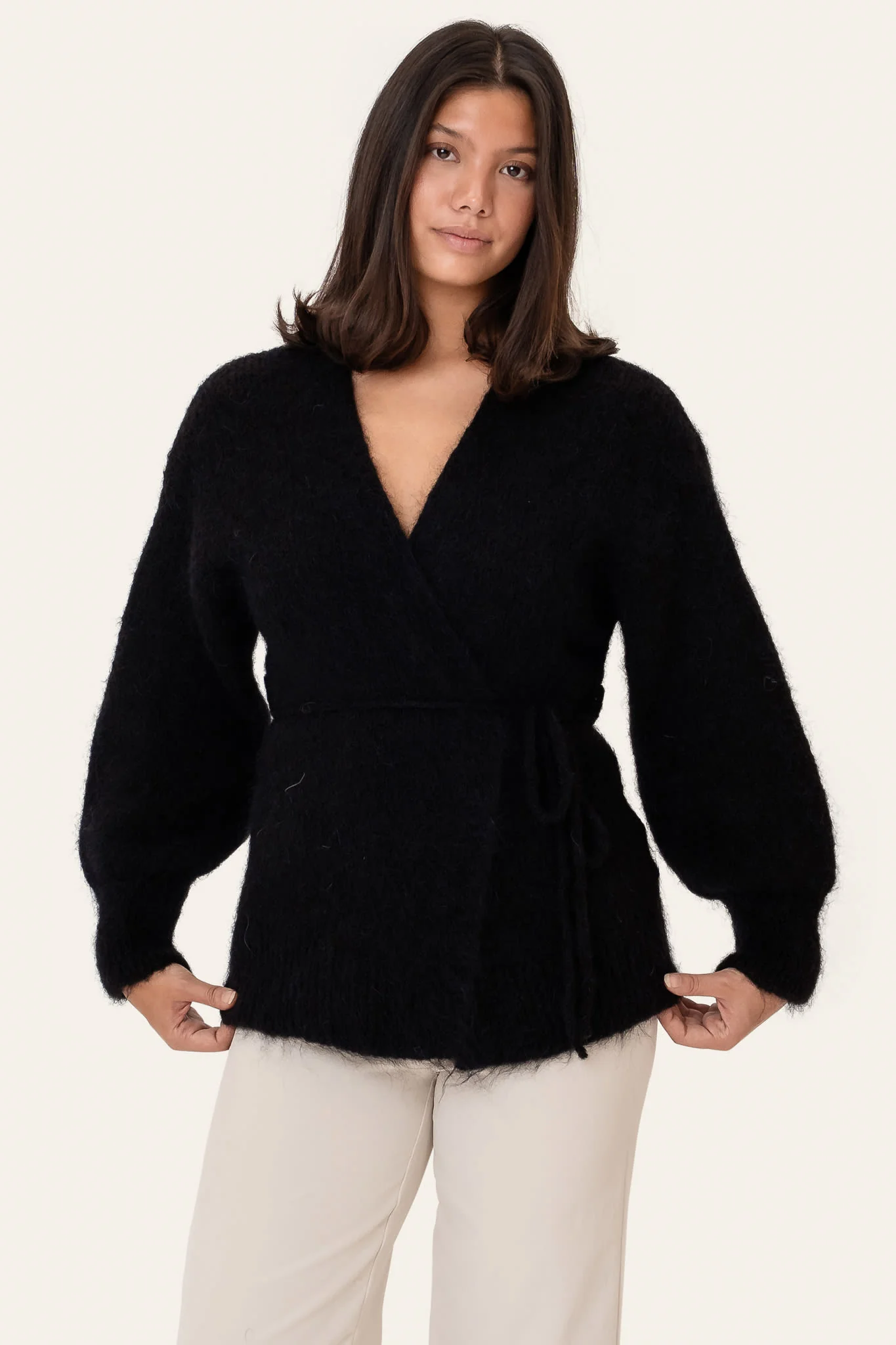 IdaIC Wrap Cardigan - Black - Image 2