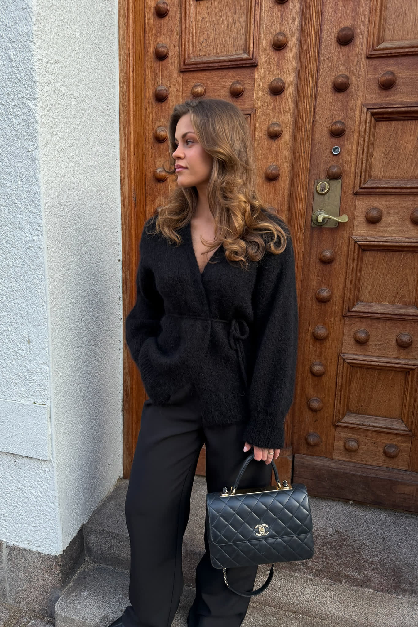 IdaIC Wrap Cardigan - Black - Image 5