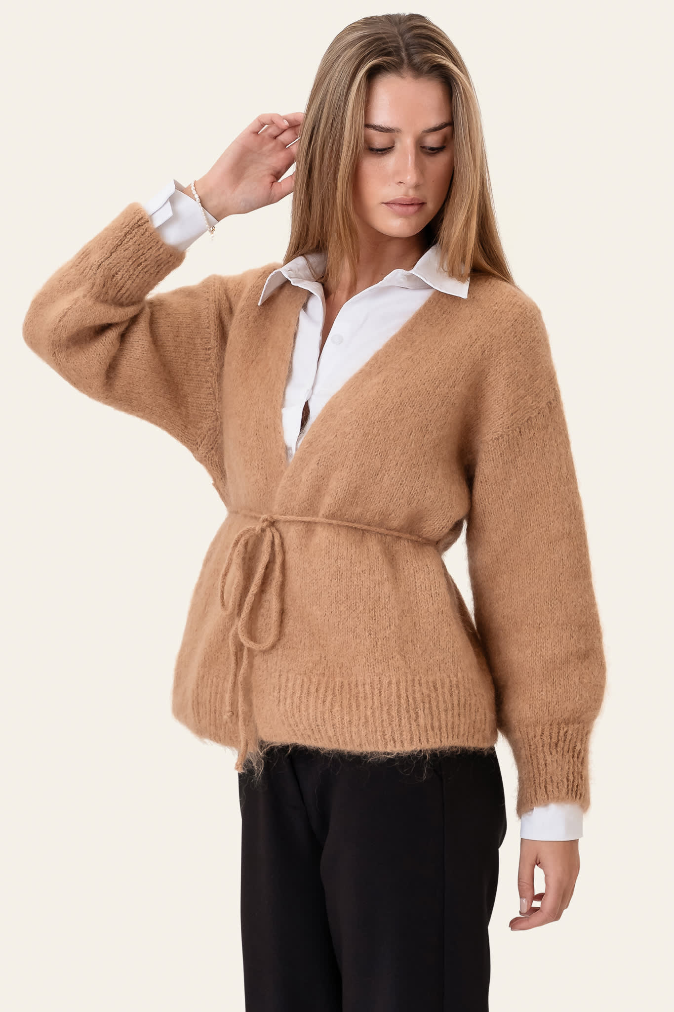 IdaIC Wrap Cardigan - Camel - Image 6