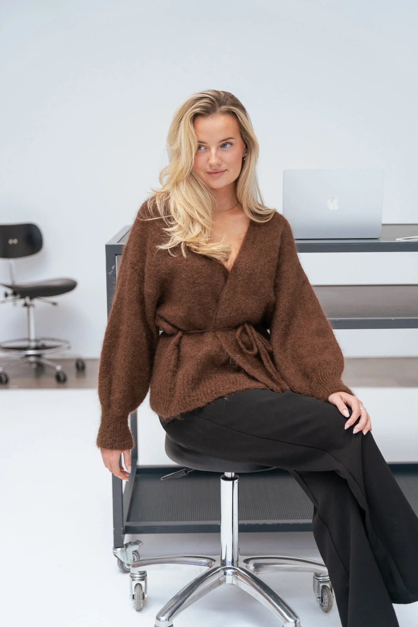 IdaIC Wrap Cardigan - Dark Brown - Image 10