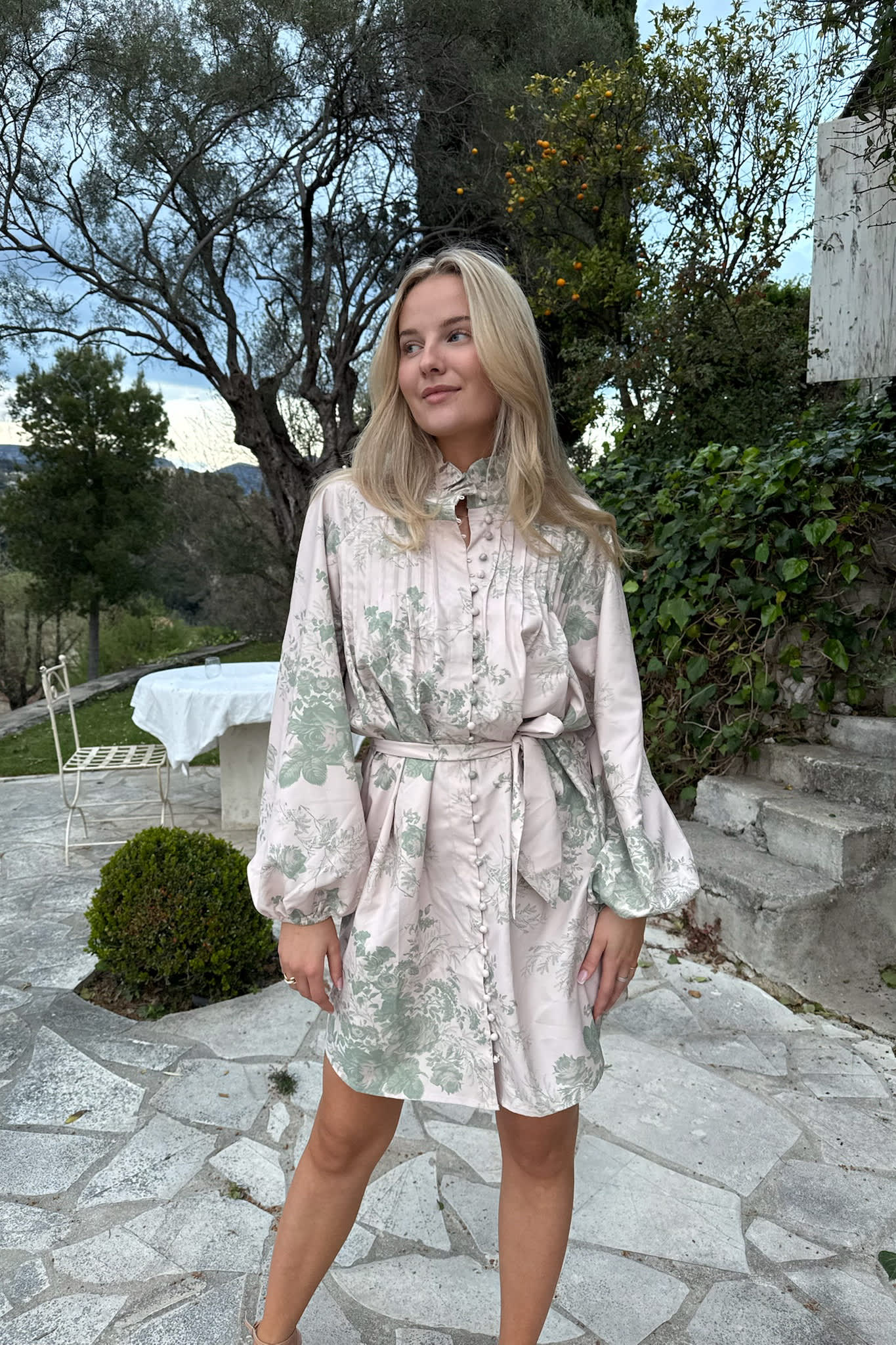 IngeborgIC Dress - Rose Dusty Green Flower - Image 2