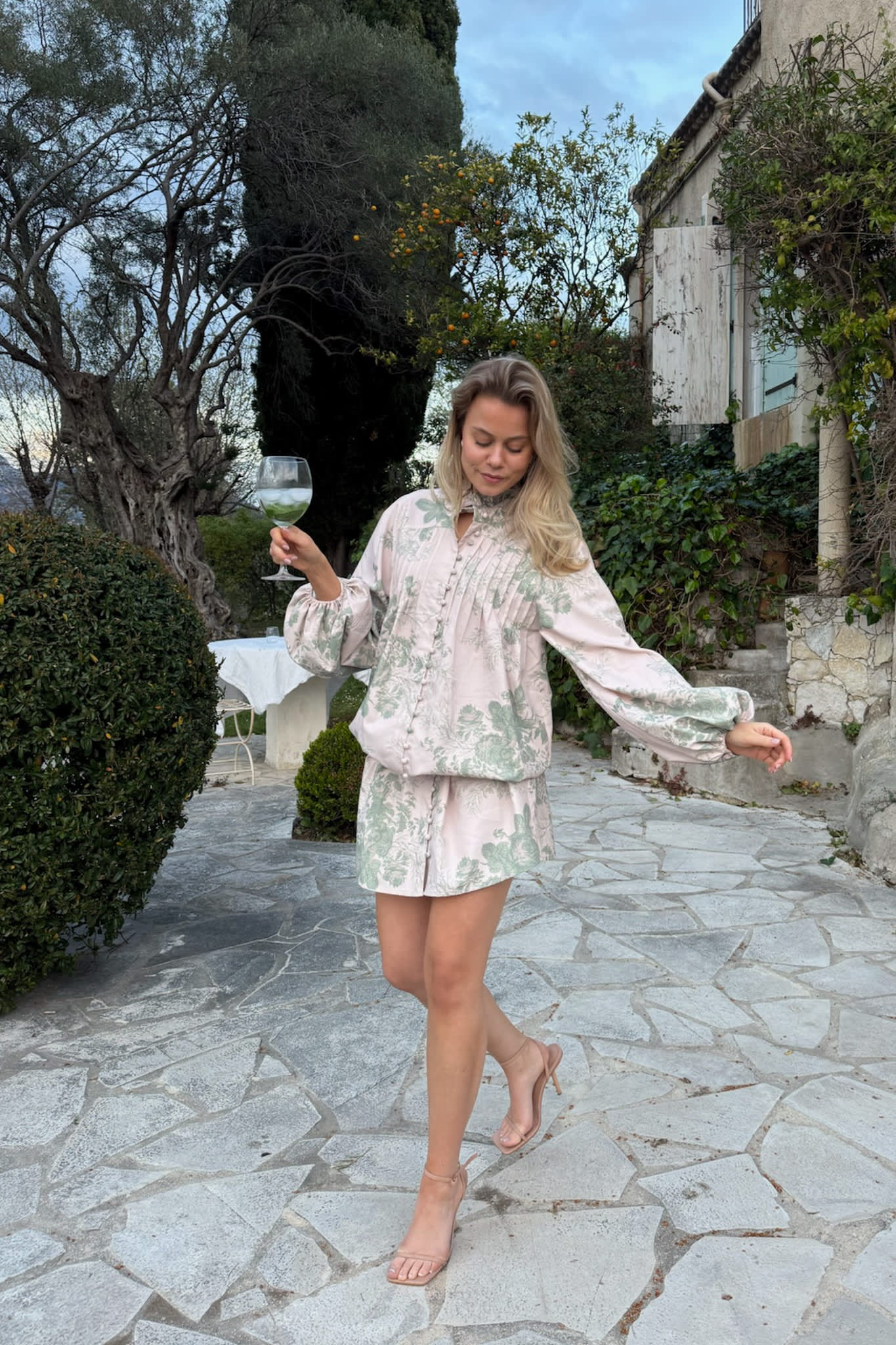IngeborgIC Dress - Rose Dusty Green Flower - Image 4