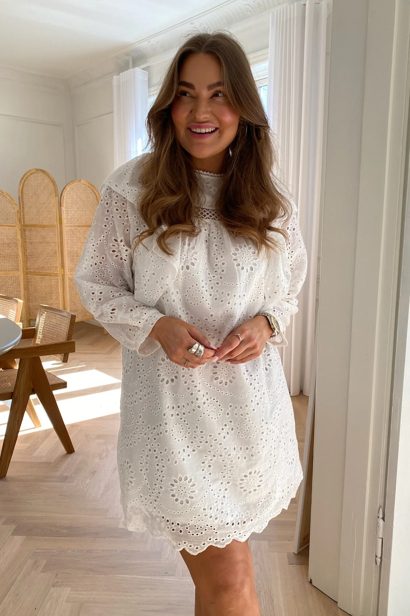 IngridIC Dress - White Embroidery - Image 7