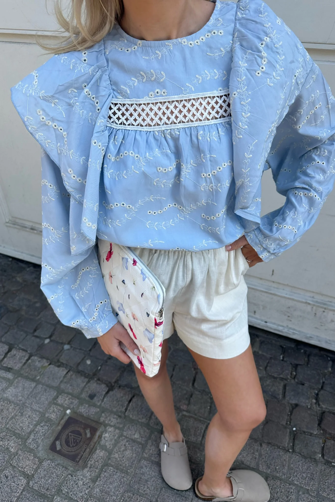 IngridIC Shirt - Blue White Embroidery - Image 7
