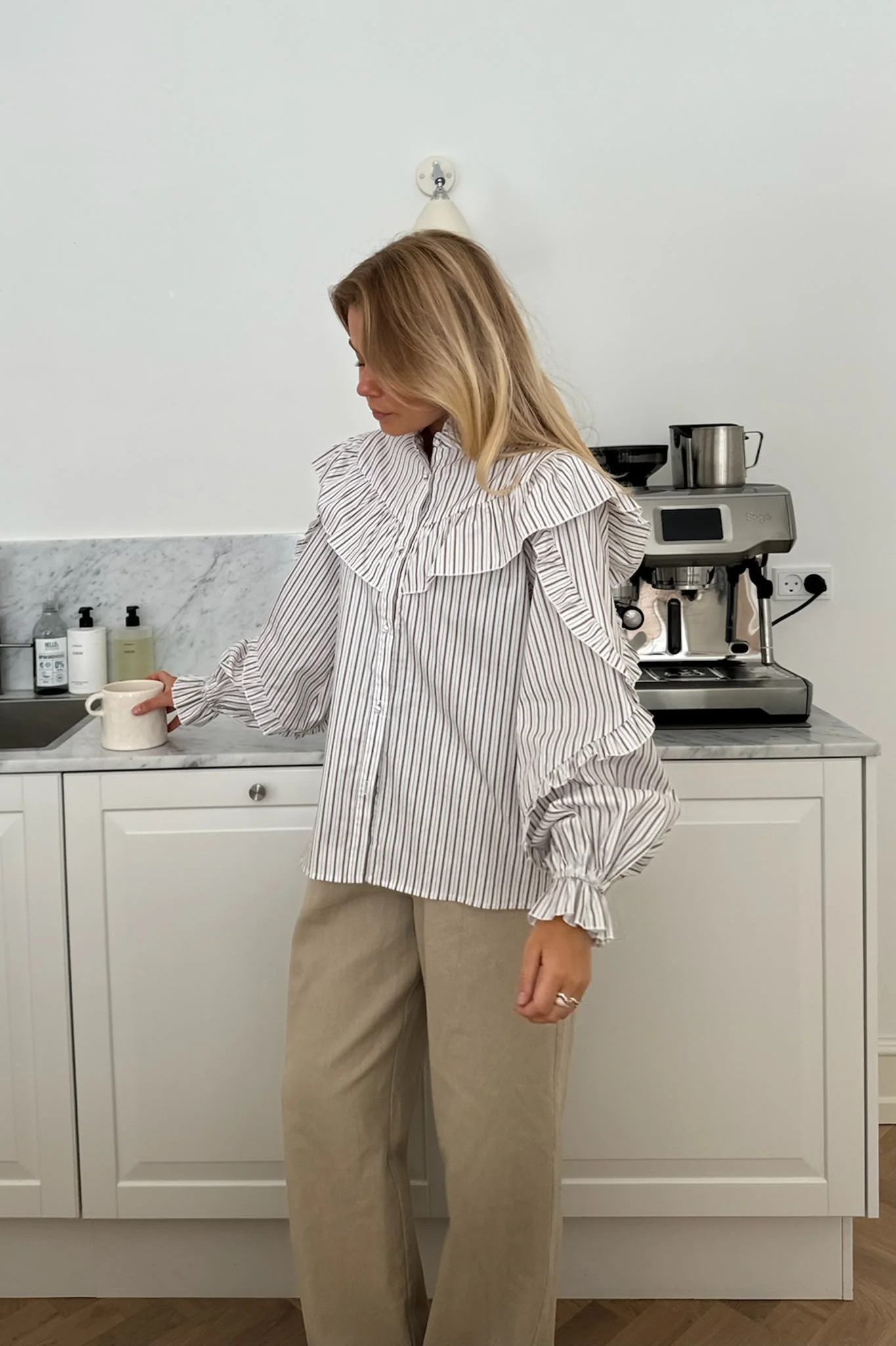 IsaIC Shirt - Beige White Stripe - Image 10