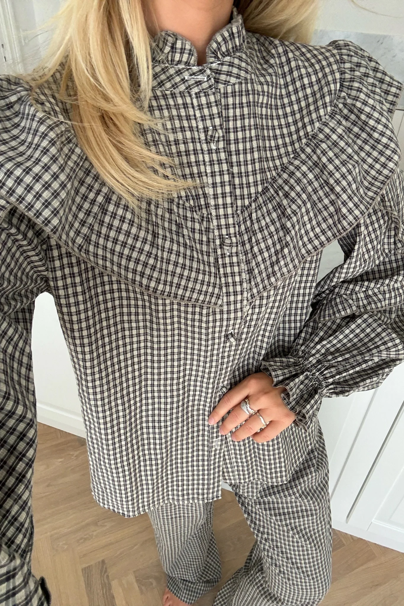 IsaIC Shirt - Black Small Check - Image 5